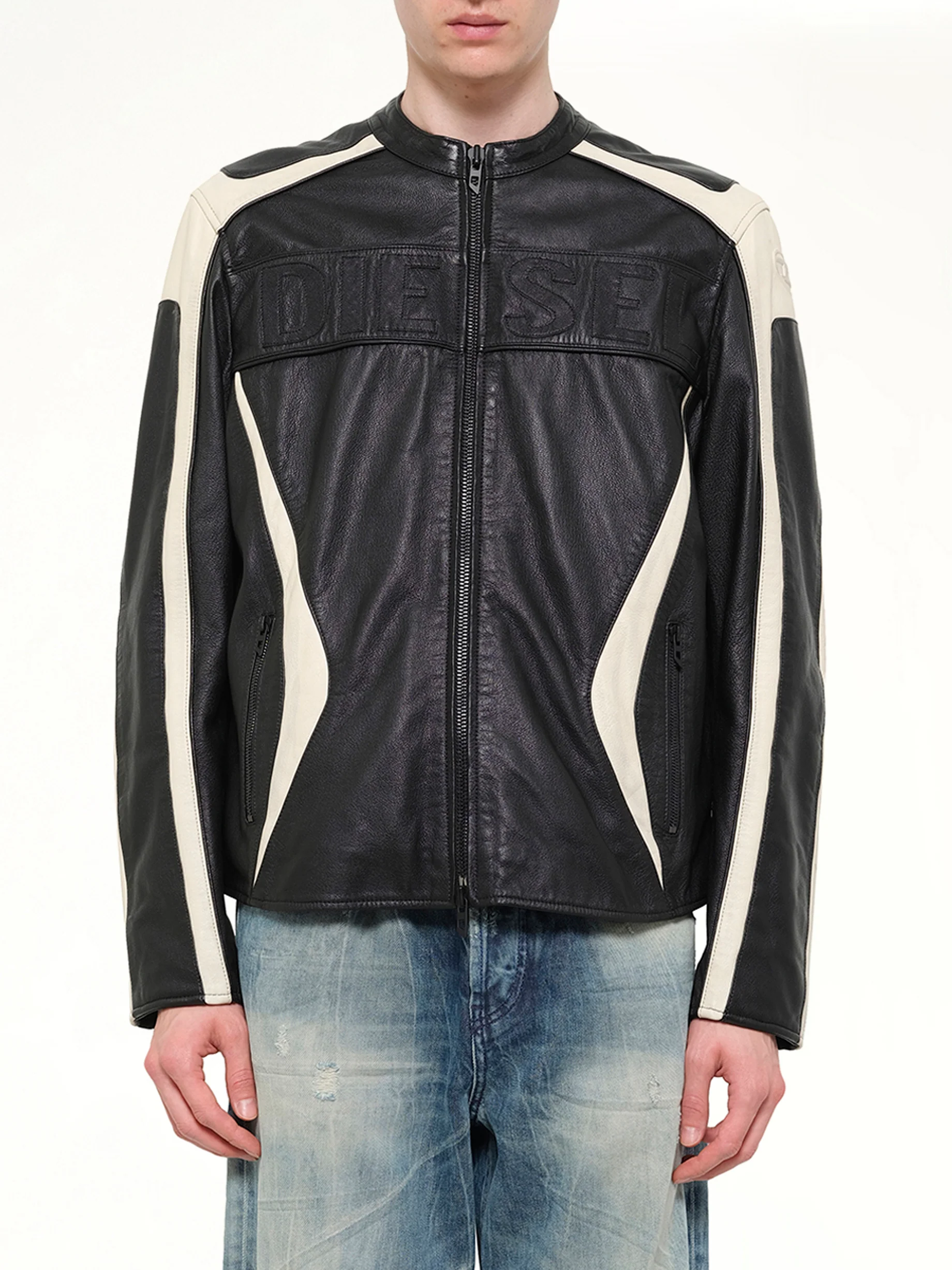L-ADAM Leather Jacket in Black