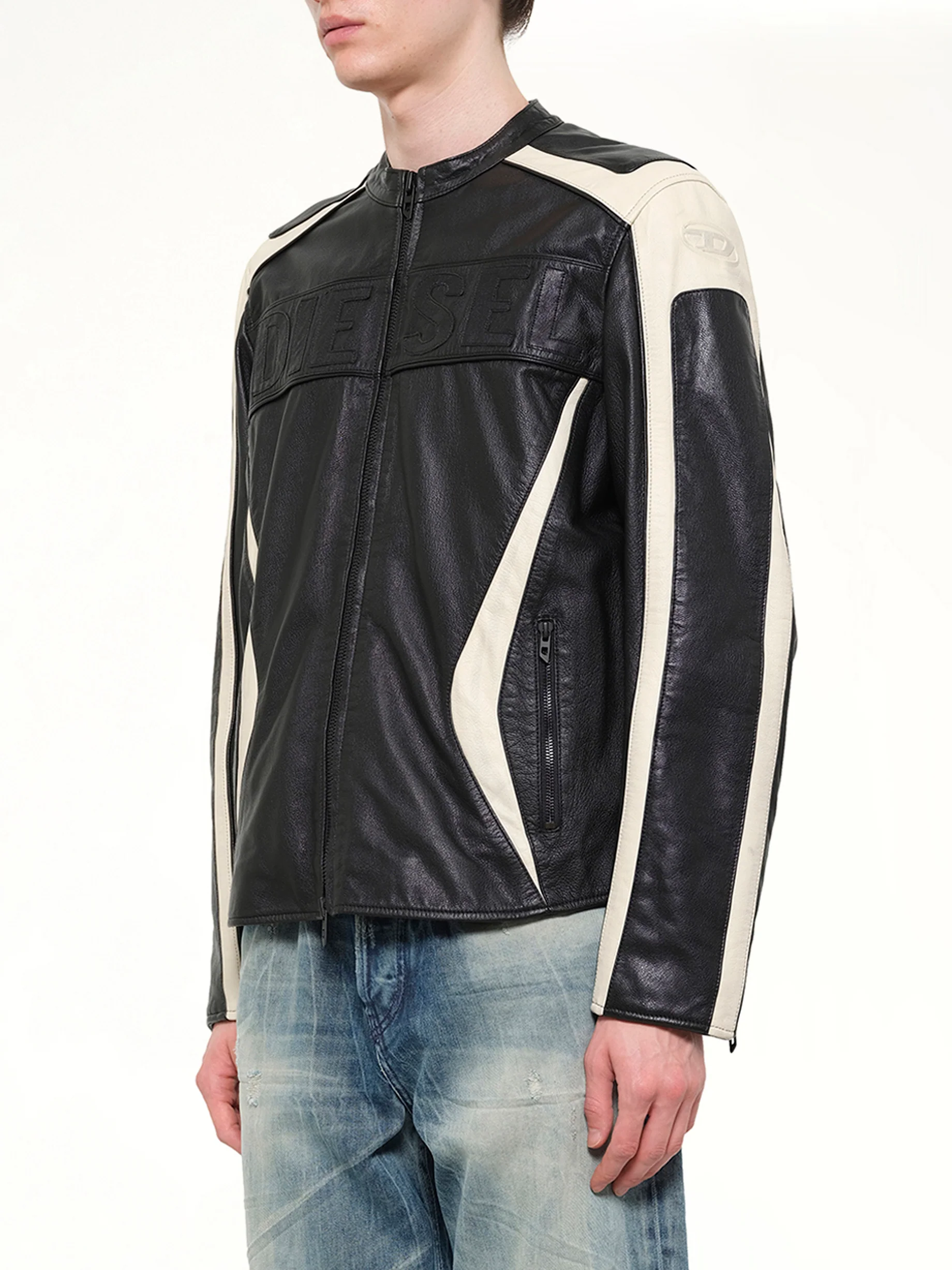 L-ADAM Leather Jacket in Black - Image 3