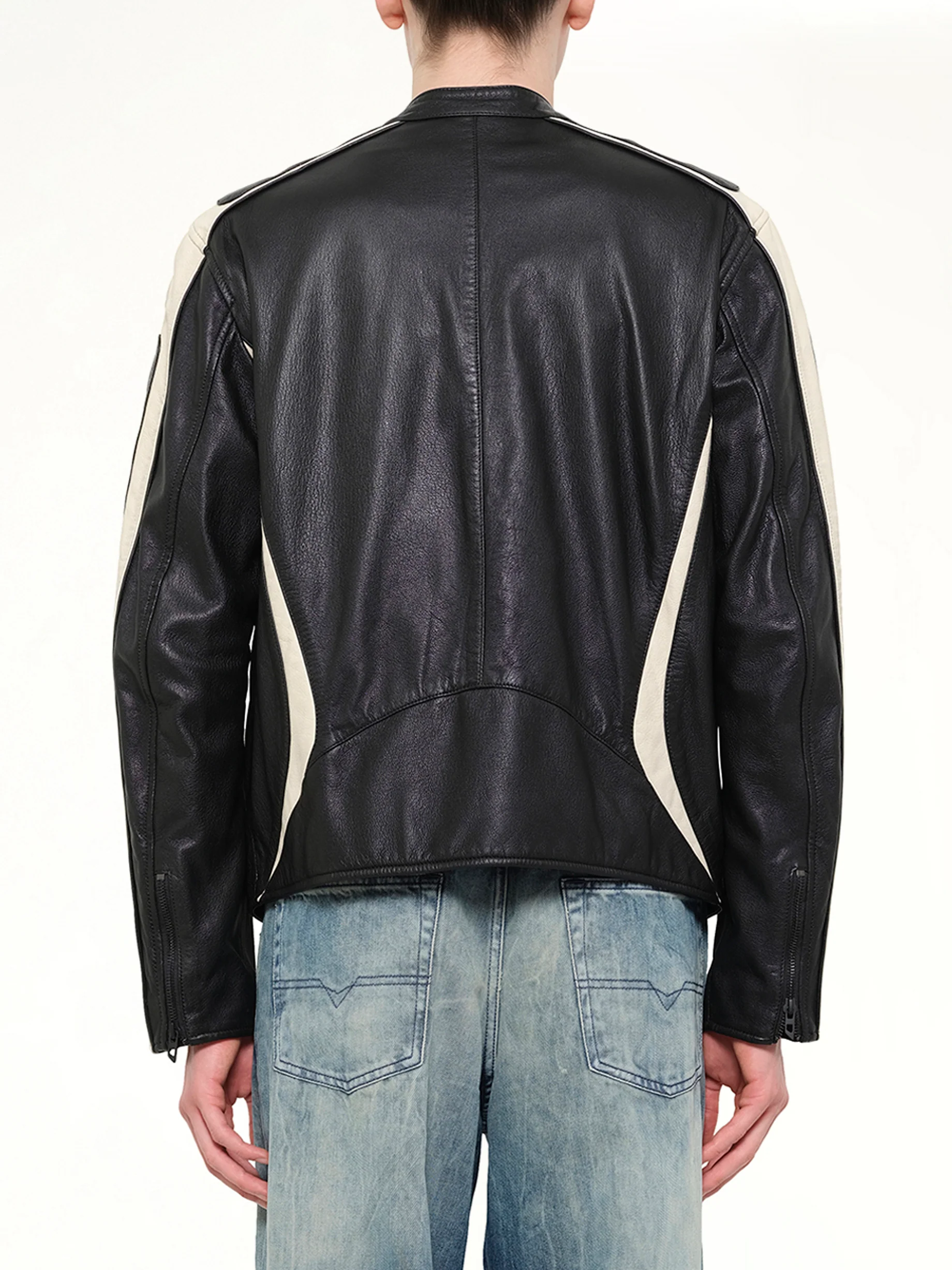 L-ADAM Leather Jacket in Black - Image 5