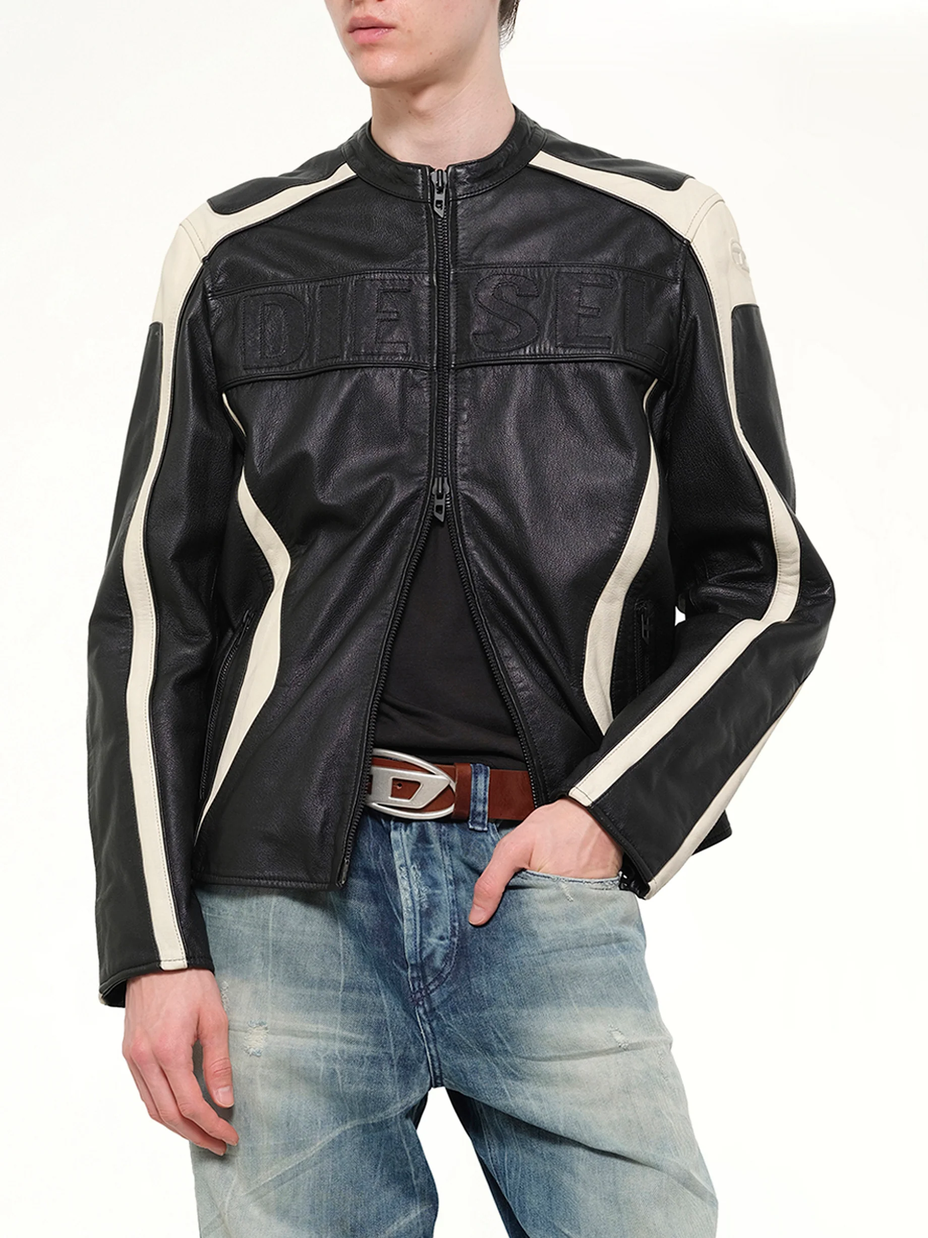 L-ADAM Leather Jacket in Black - Image 6