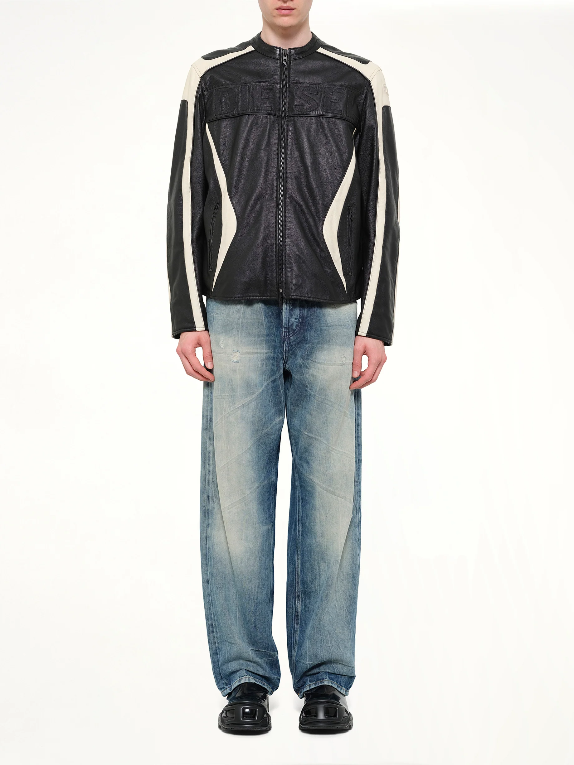 L-ADAM Leather Jacket in Black - Image 7