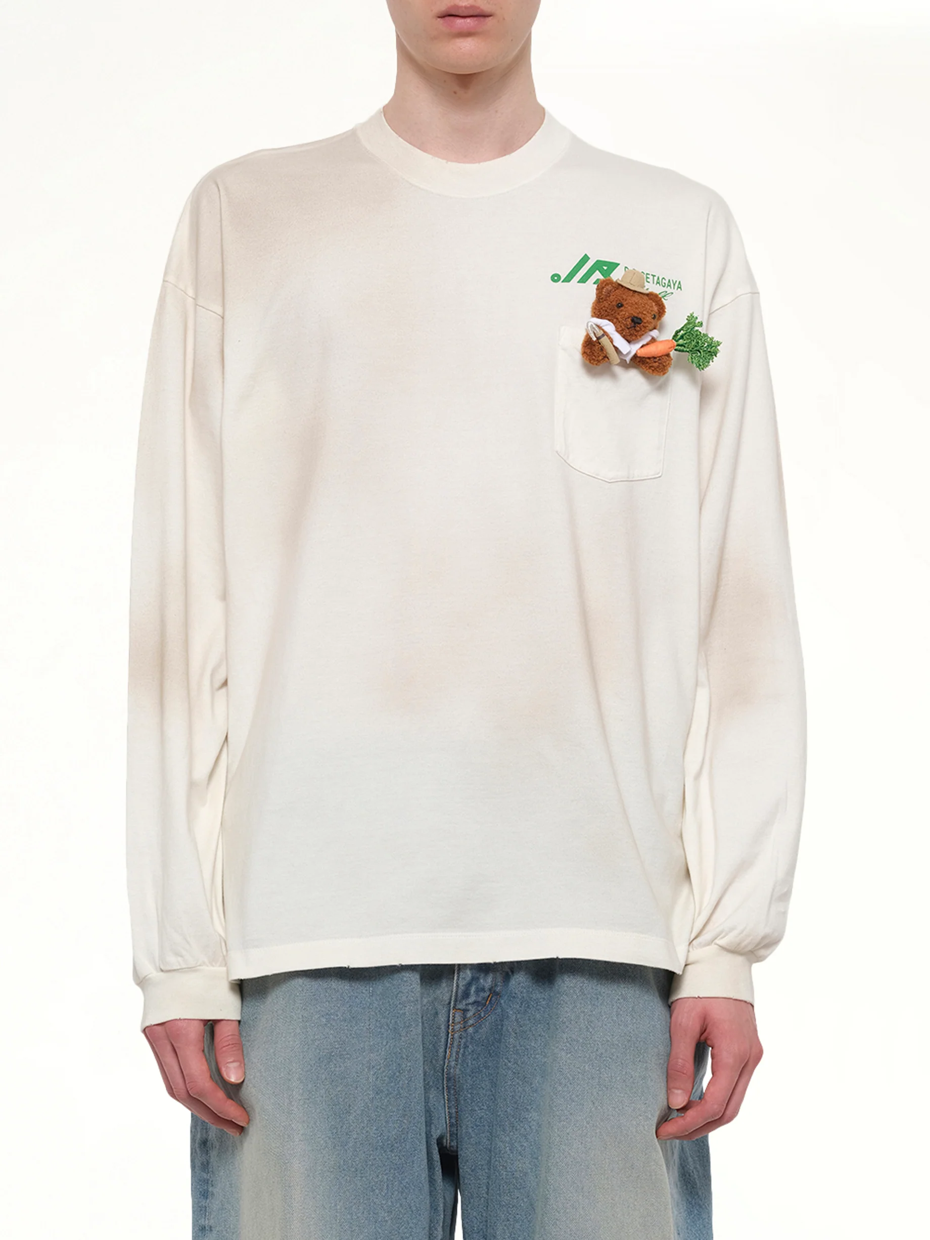 L/S T-Shirt With My Workwear Bear in White