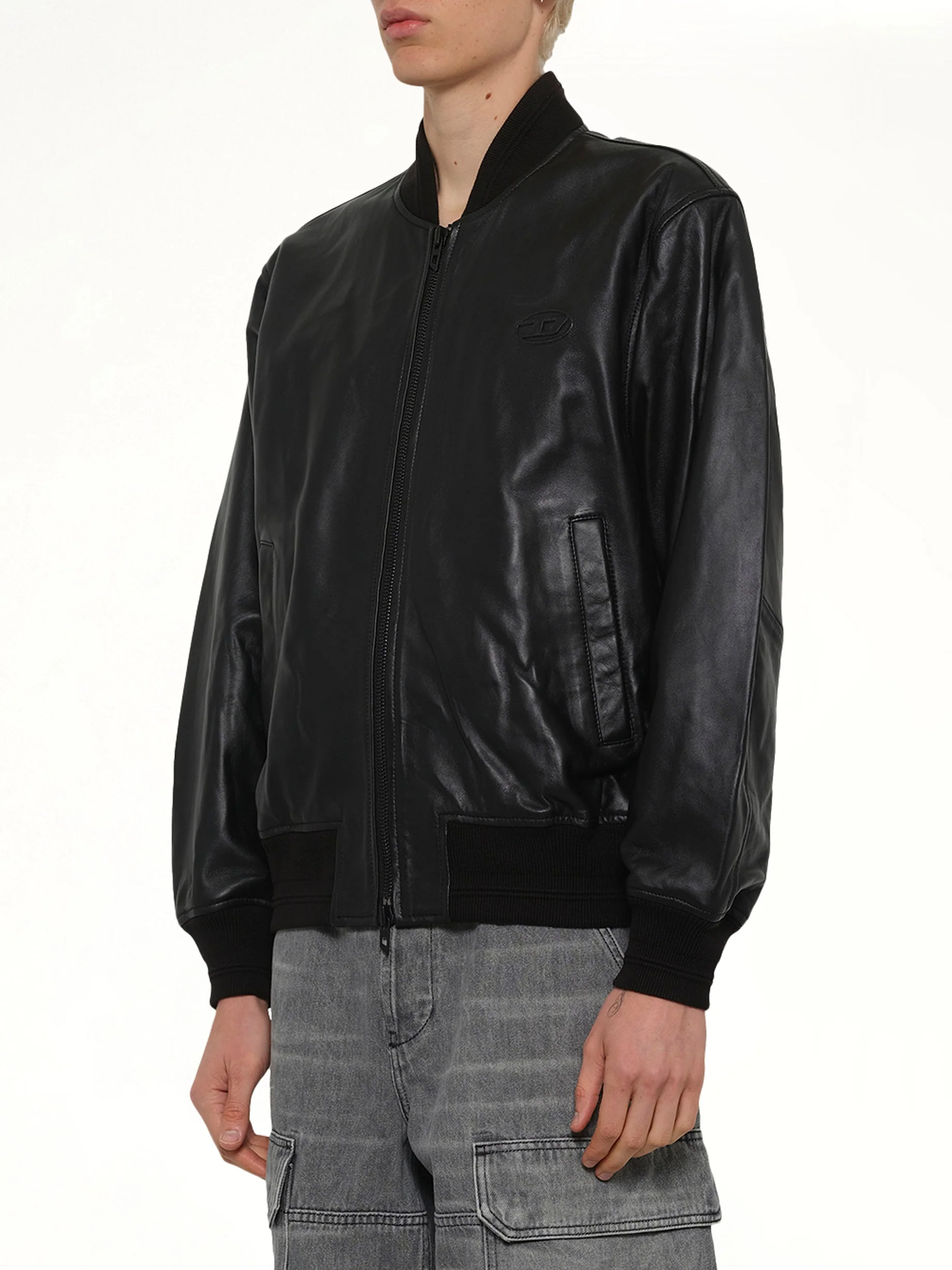 L-TYPE Leather Jacket in Black - Image 3