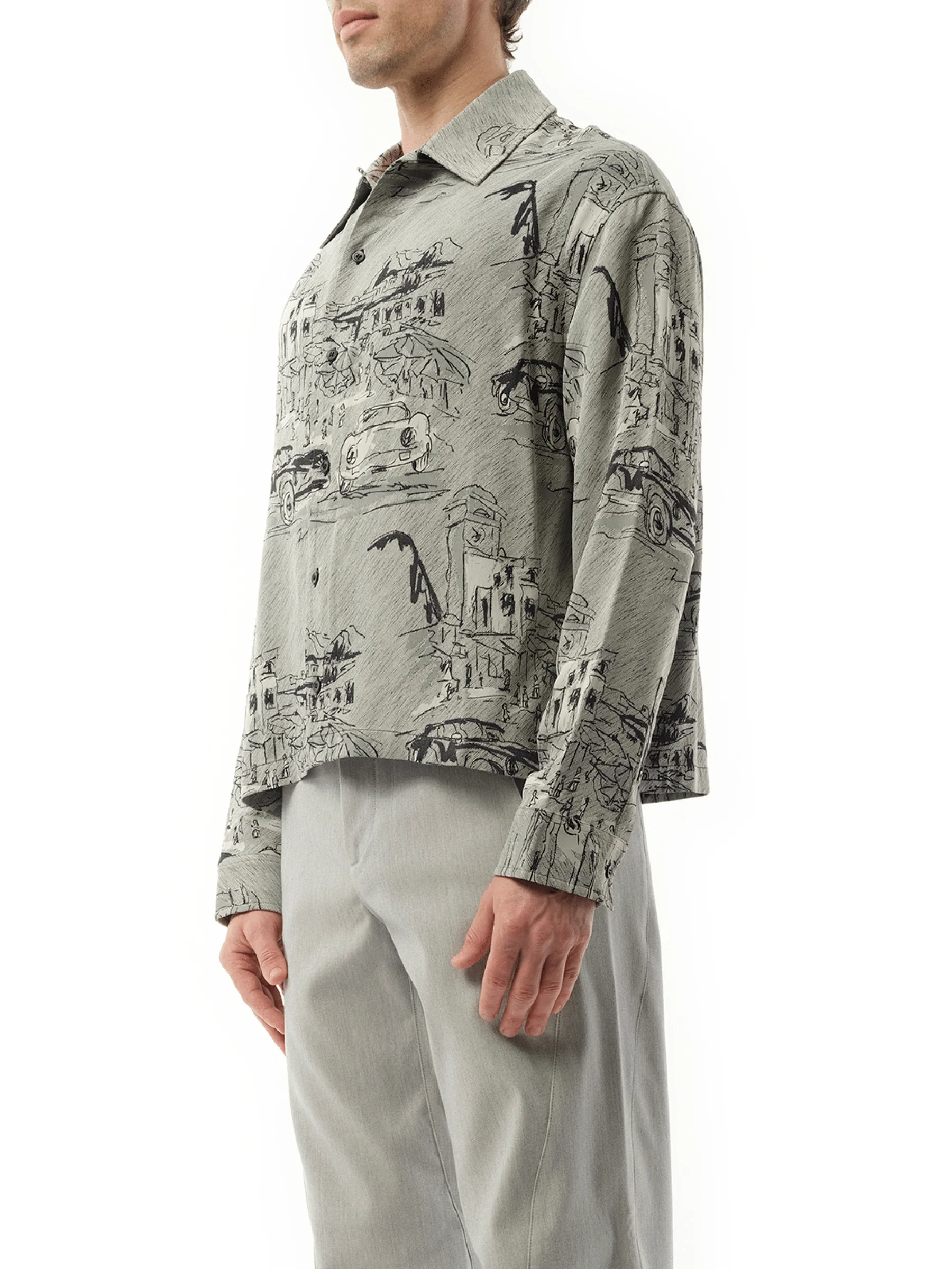 La Chemise Corto Capri Cars in Grey - Image 5