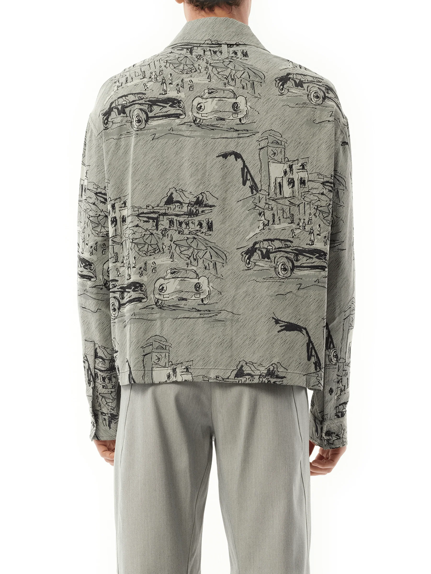La Chemise Corto Capri Cars in Grey - Image 6