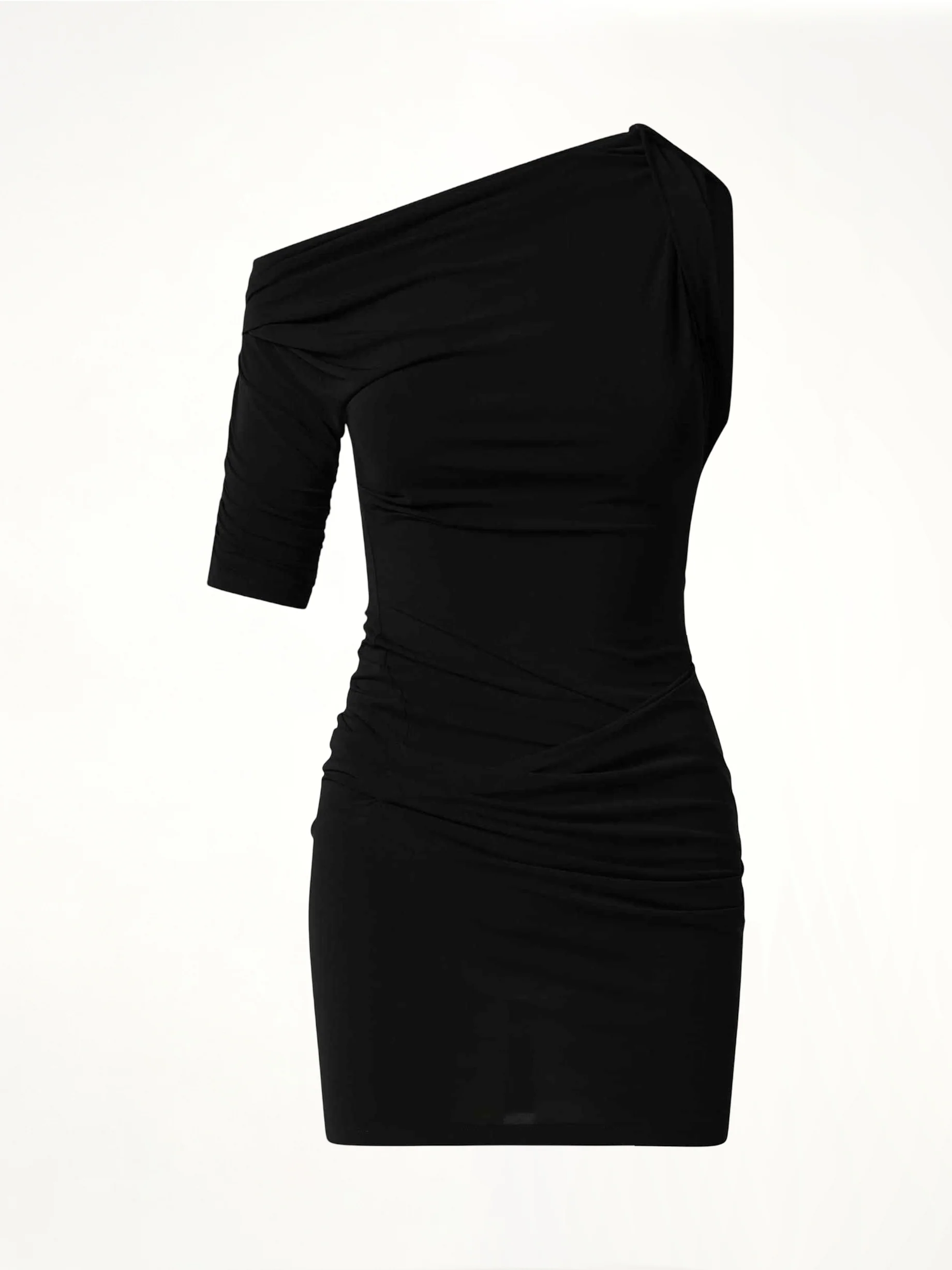 La Mini Robe Drapeado in Black - Image 2