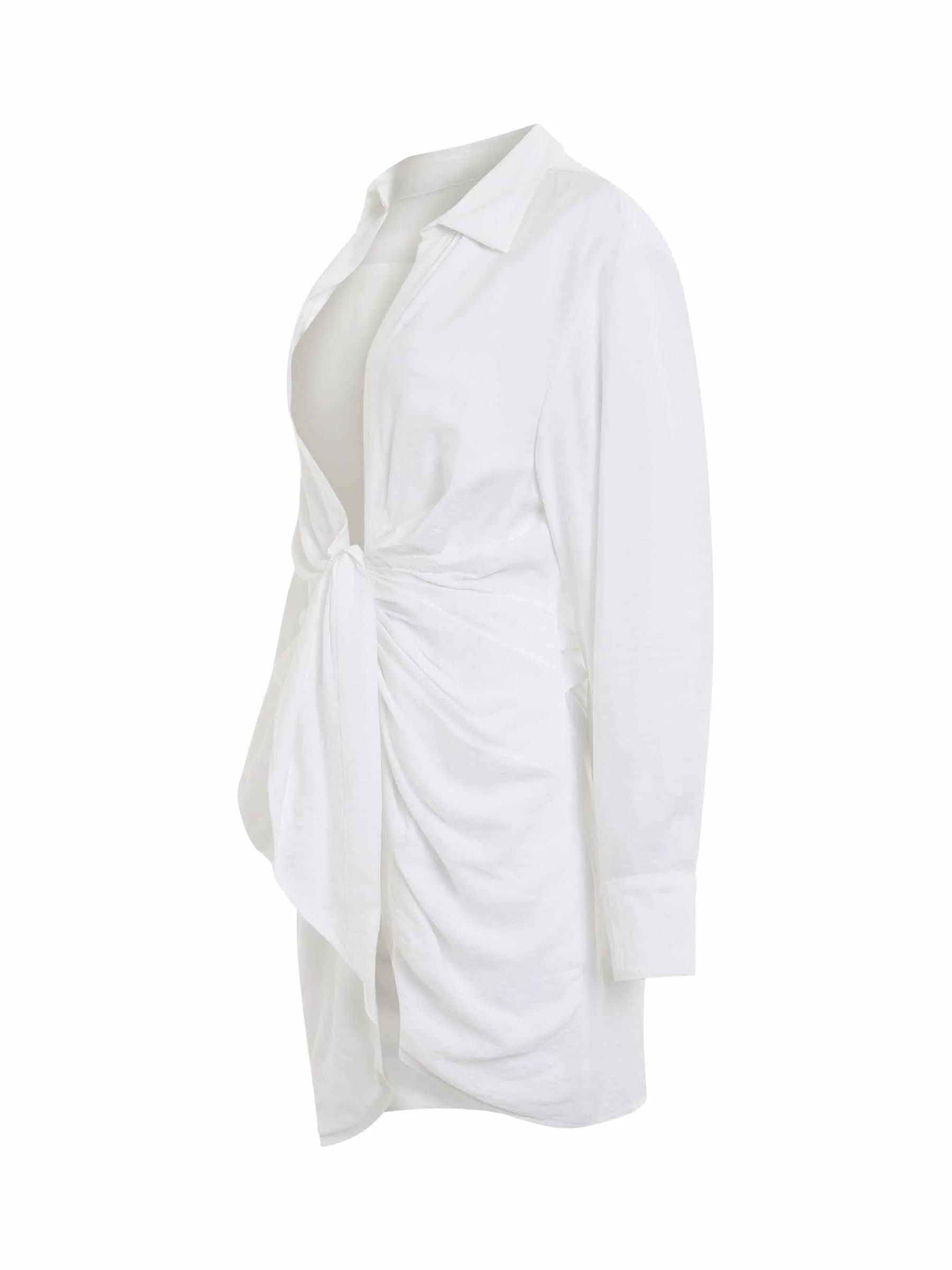 Bahia Sash Dress in White - Image 2