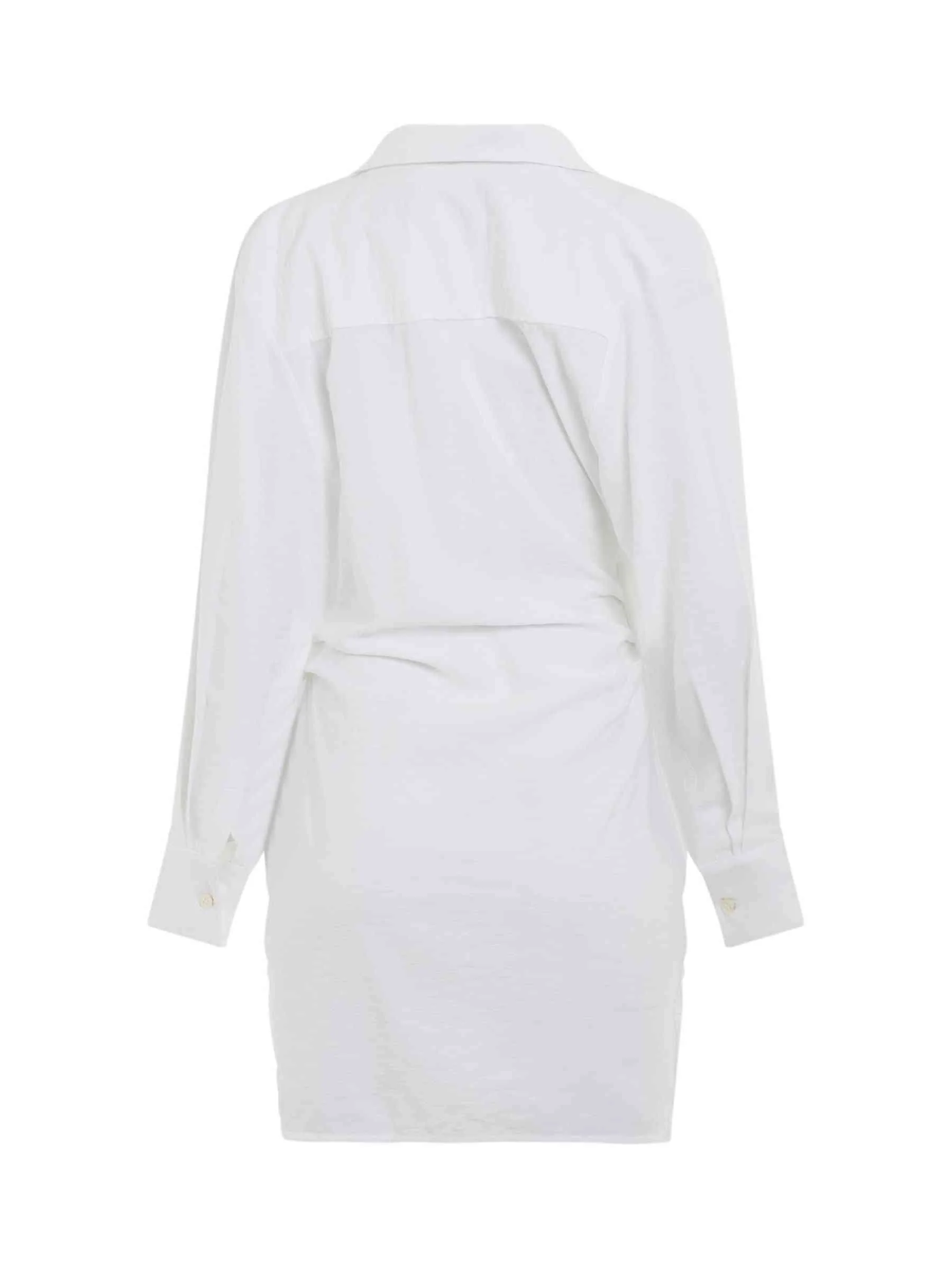 Bahia Sash Dress in White - Image 4