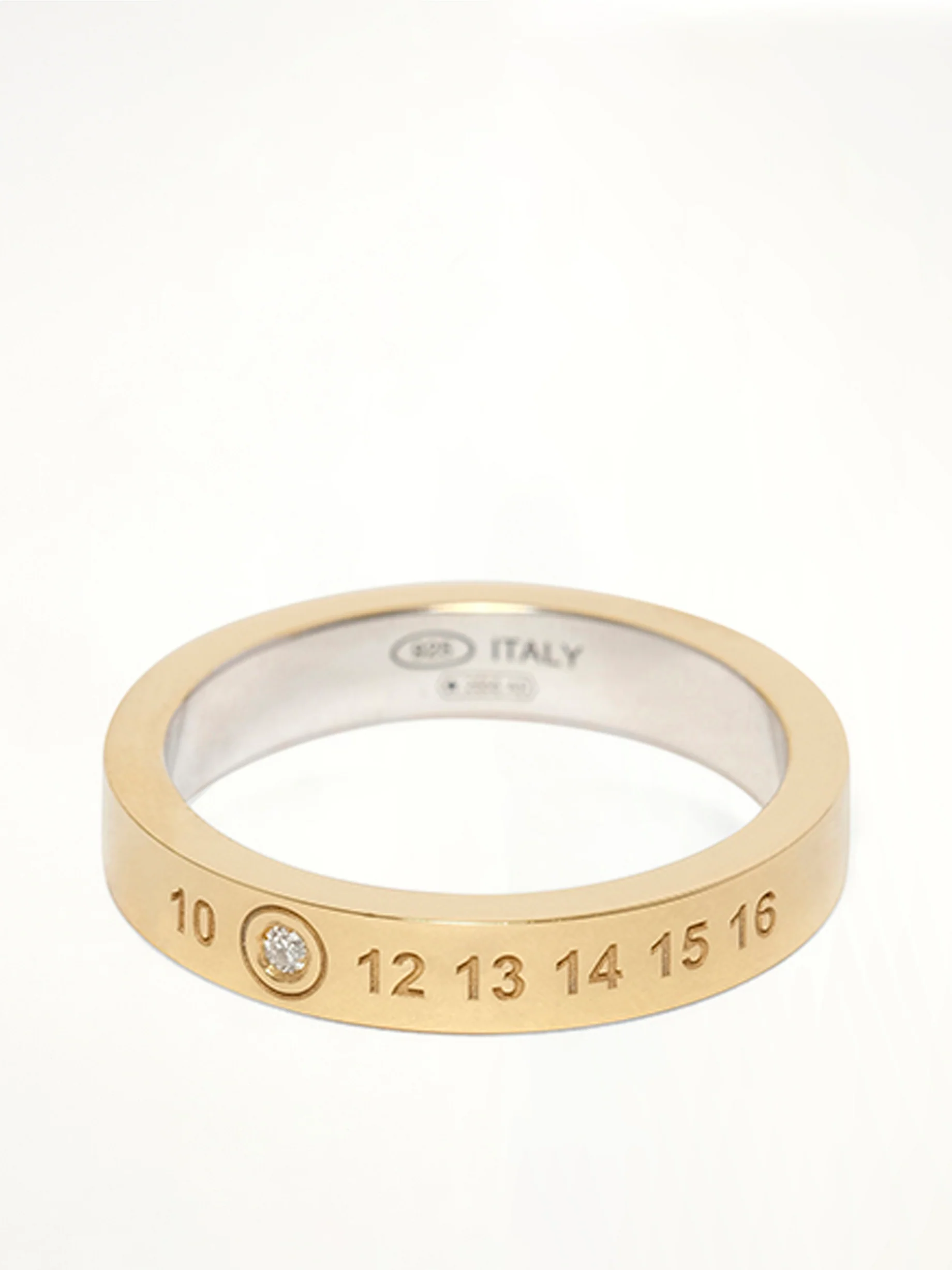 Lab-Grown Diamond Number Ring 4mm in Gold Coated Silver