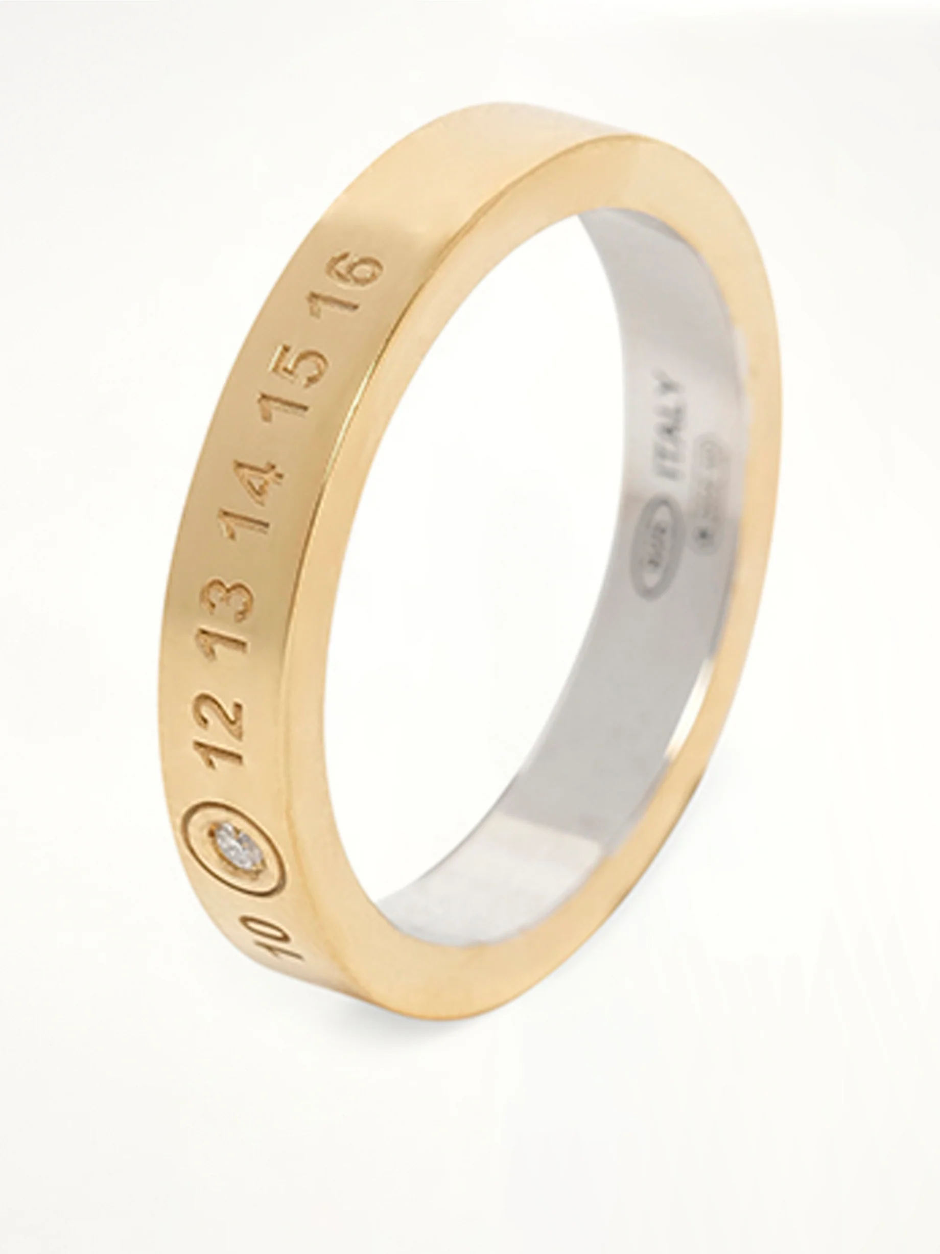 Lab-Grown Diamond Number Ring 4mm in Gold Coated Silver - Image 2