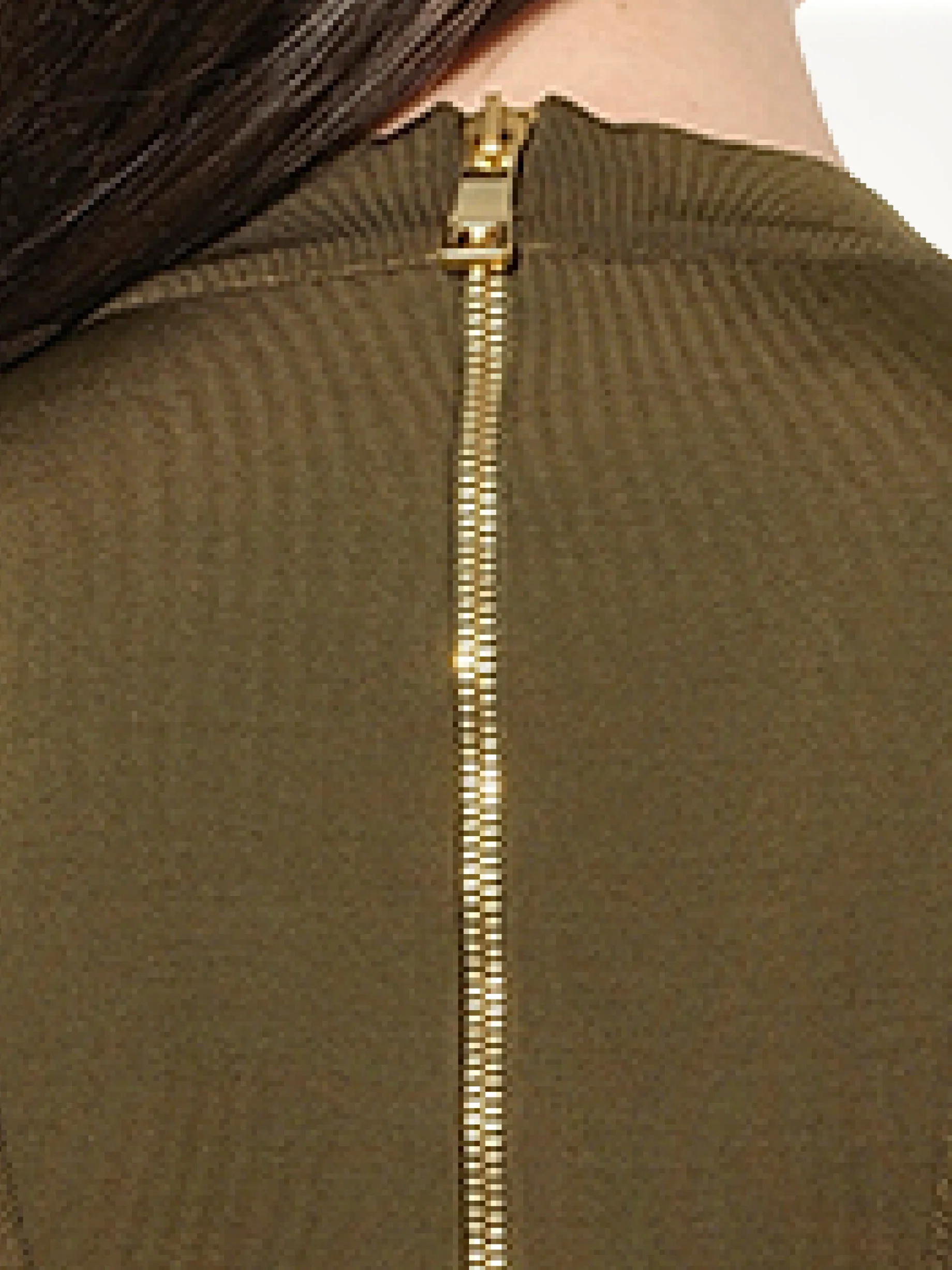 Lace Dress in Khaki - Image 3