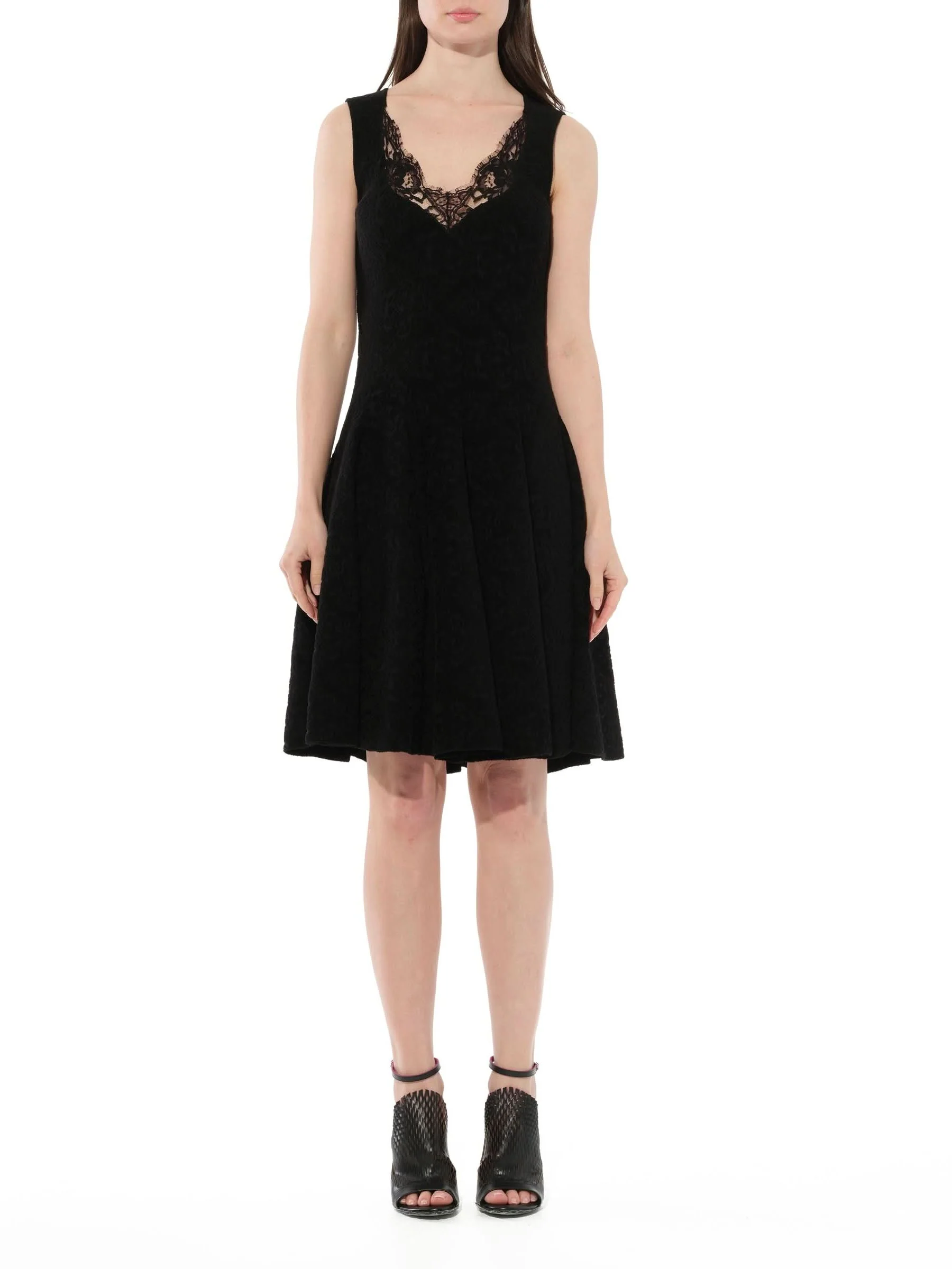 Lace Trim Flared Dress - Image 4