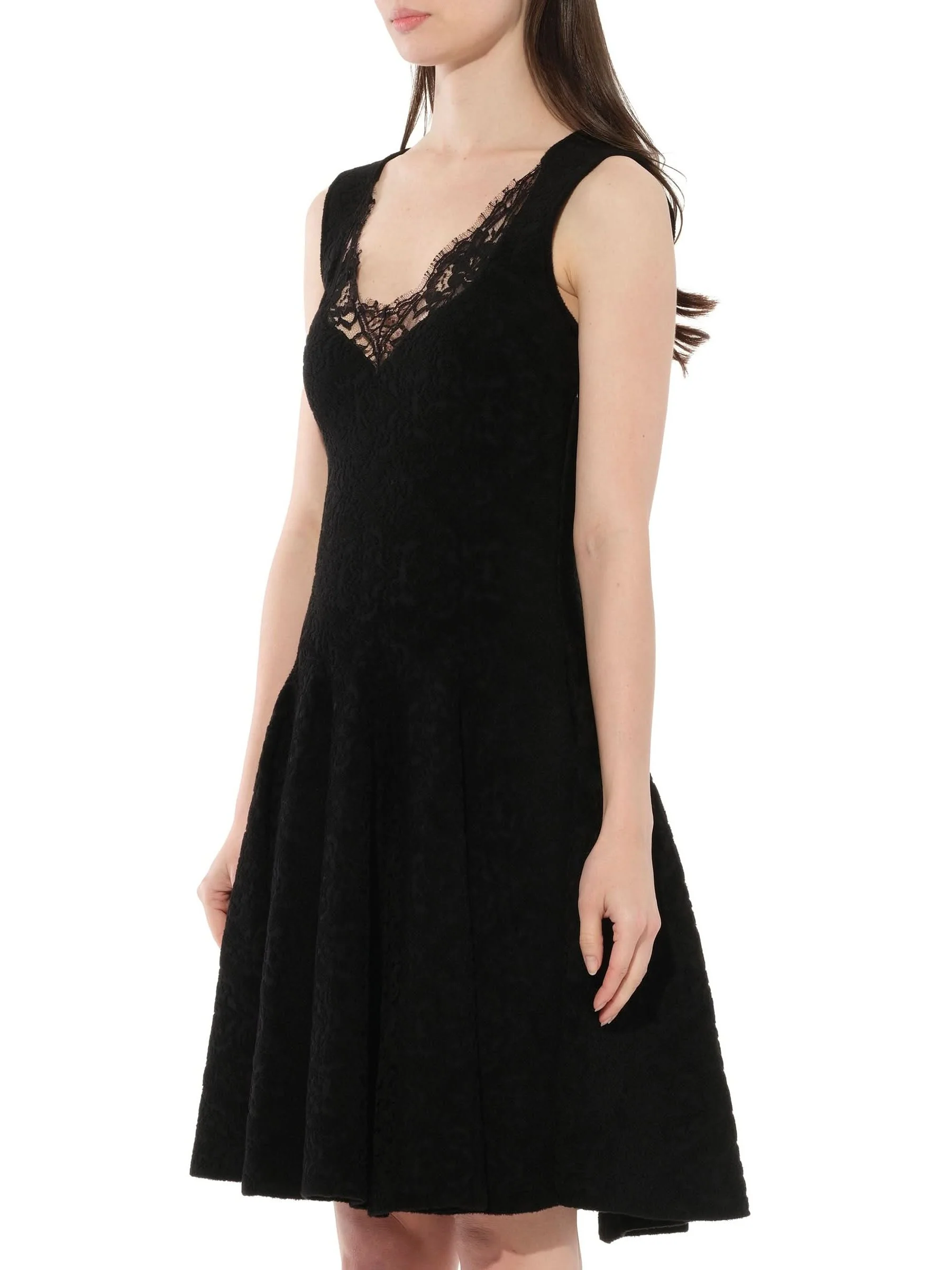 Lace Trim Flared Dress - Image 5