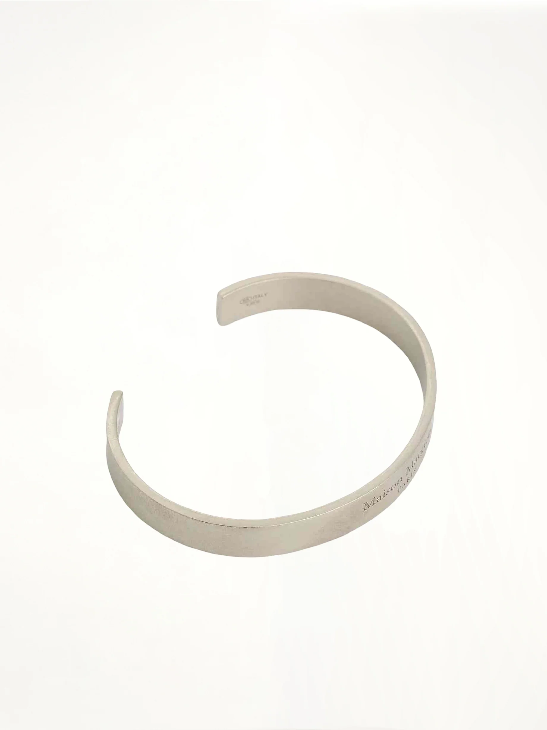 Large Margiela Logo Cuff Bracelet in Silver - Image 2