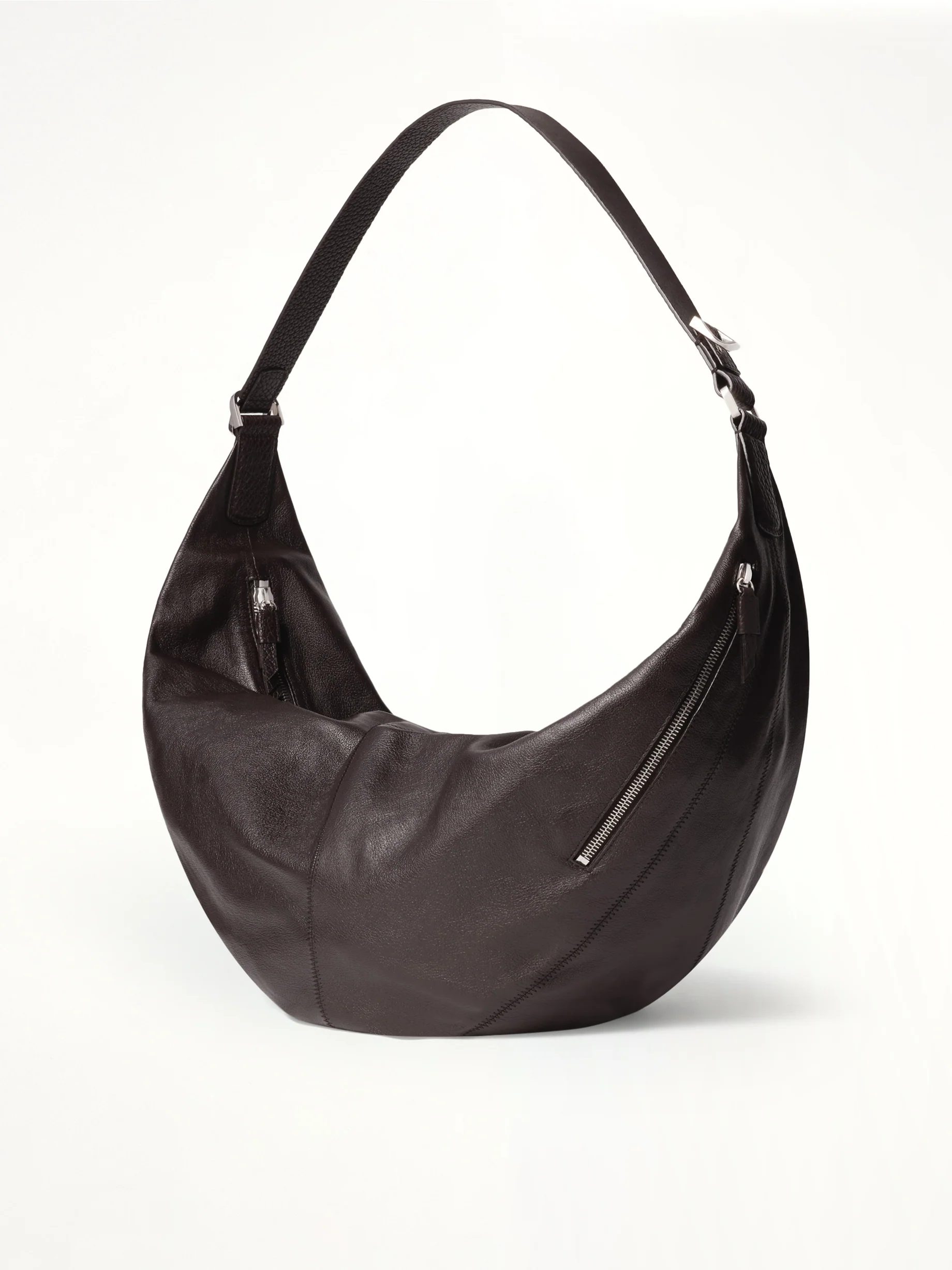 Large Quiver Clip Bag in Dark Chocolate - Image 2