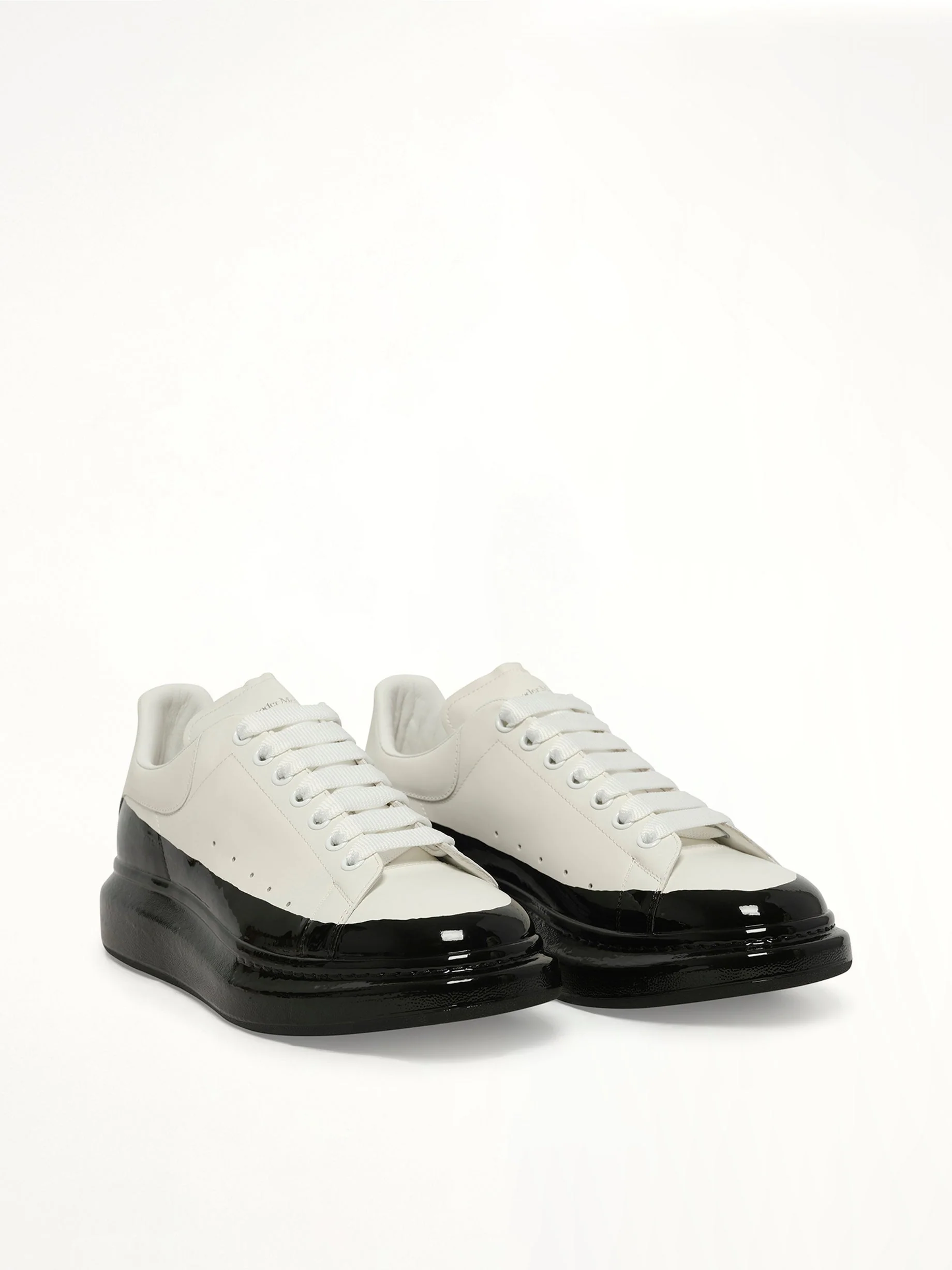Larry Oversized Dipped Sneaker in White/Black - Image 2
