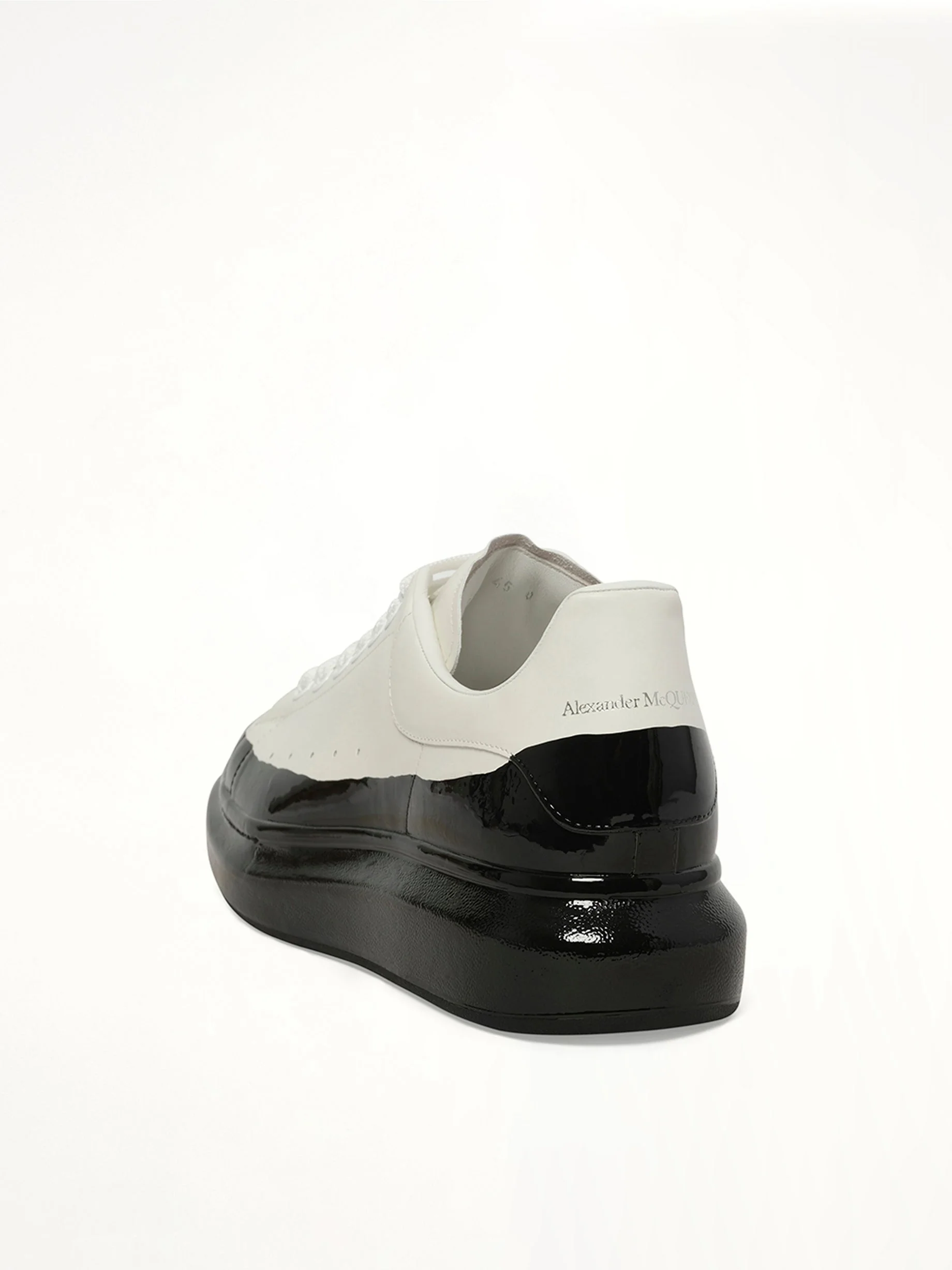 Larry Oversized Dipped Sneaker in White/Black - Image 3