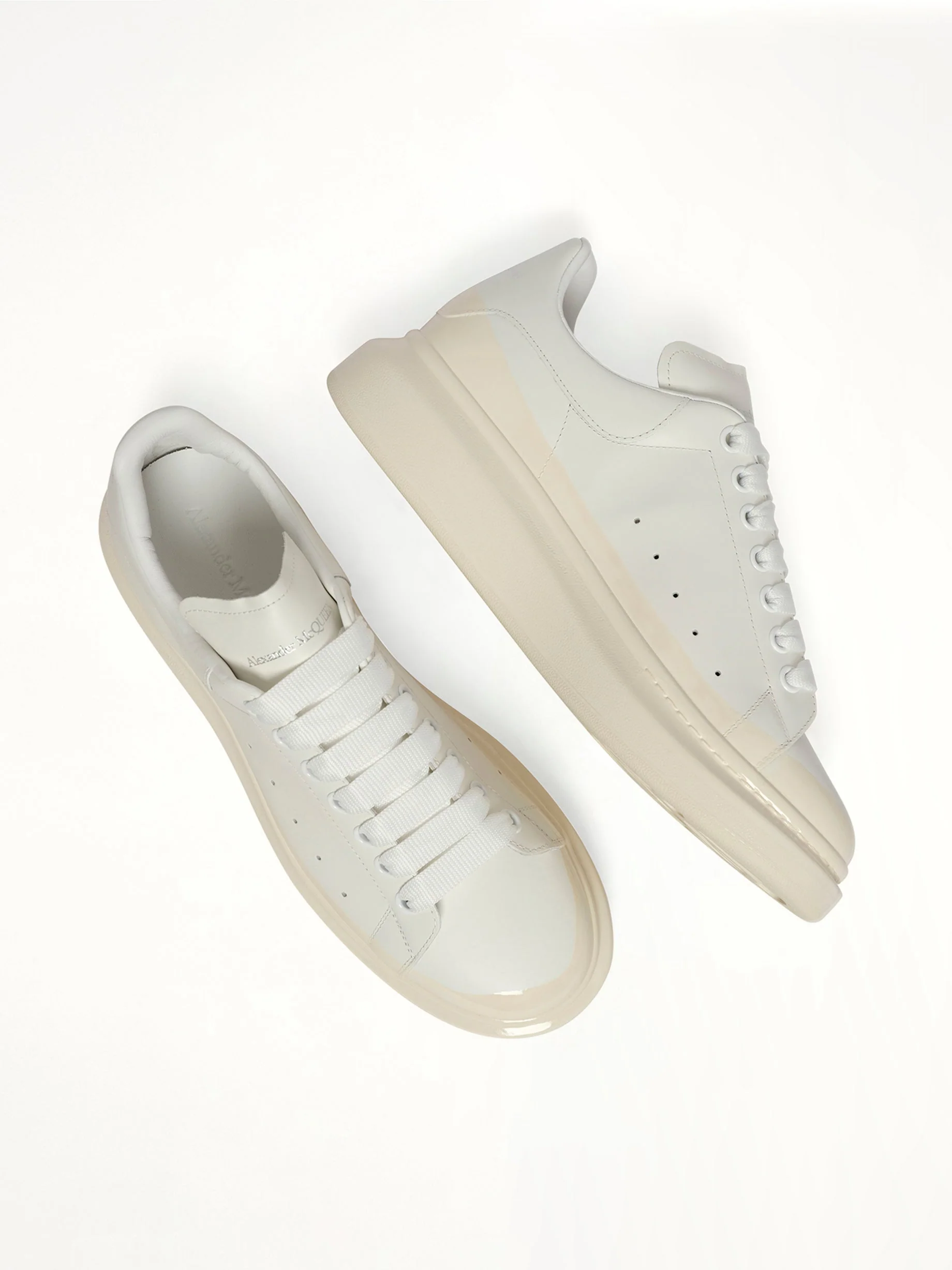 Larry Oversized Sneaker in White/Latte - Image 4