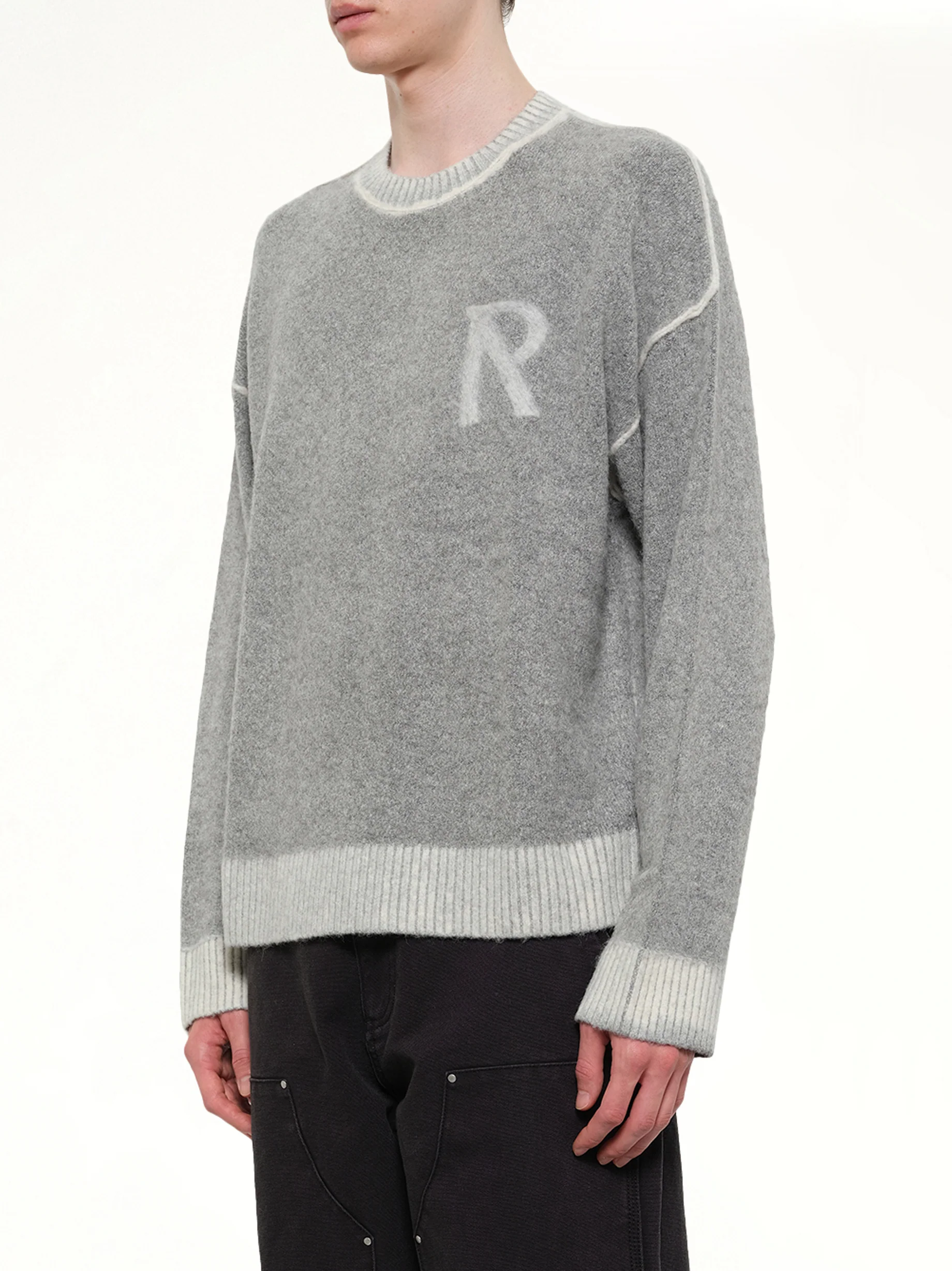 Laurel Knit Sweatshirt in Sun Fade Grey - Image 3