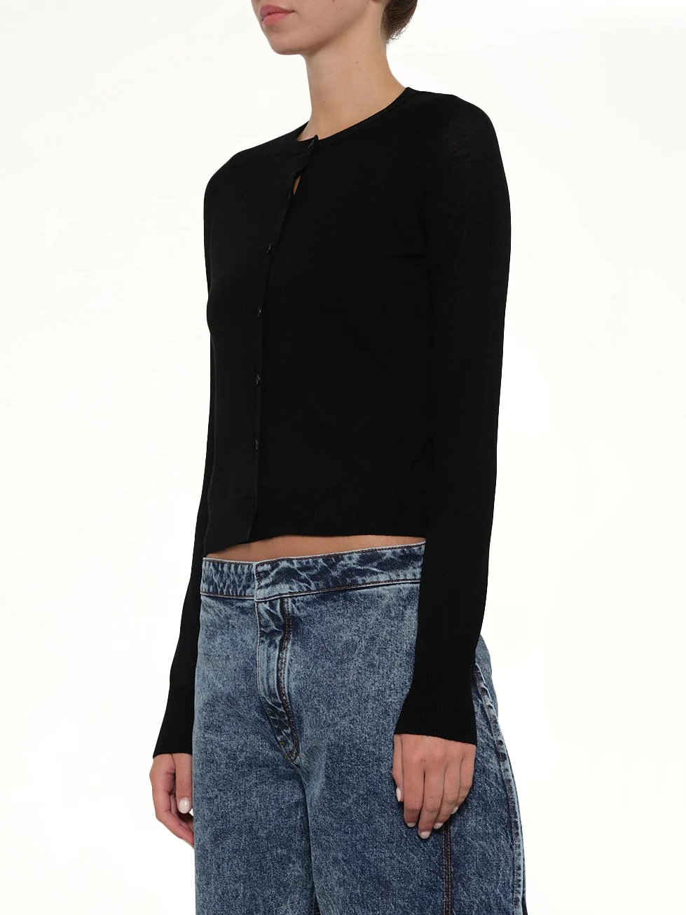 Layer Cardigan in Black - Image 3