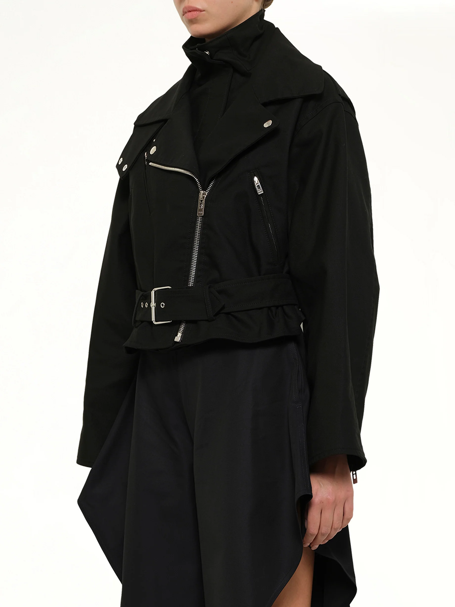 Layered Biker in Black - Image 3