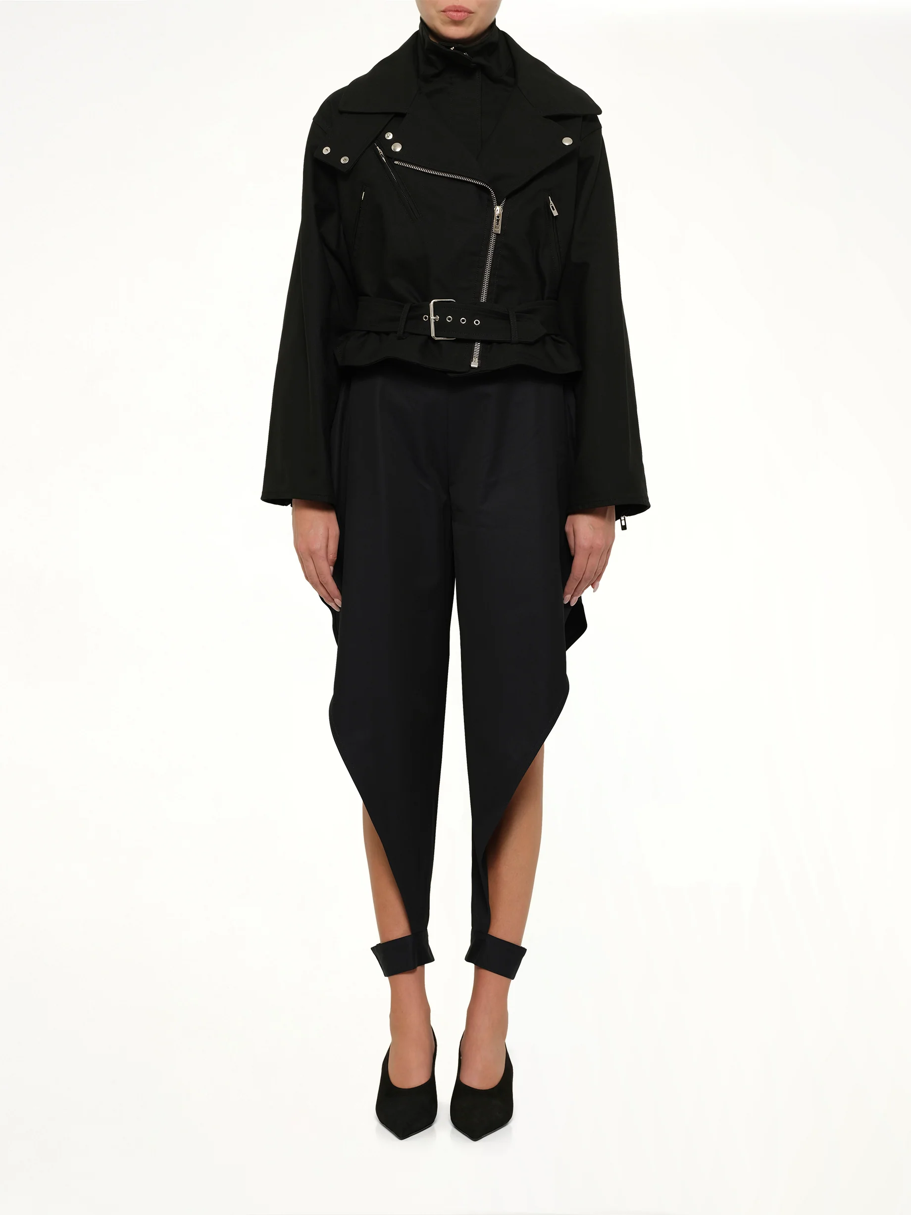 Layered Biker in Black - Image 7