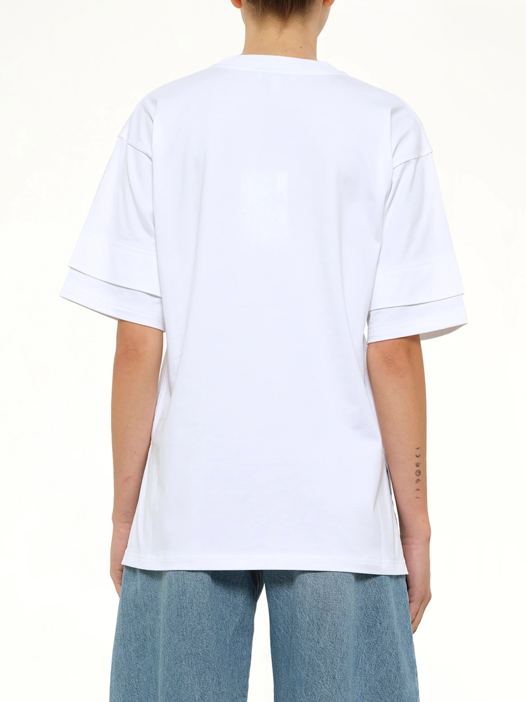 Layered T-Shirt in White - Image 5