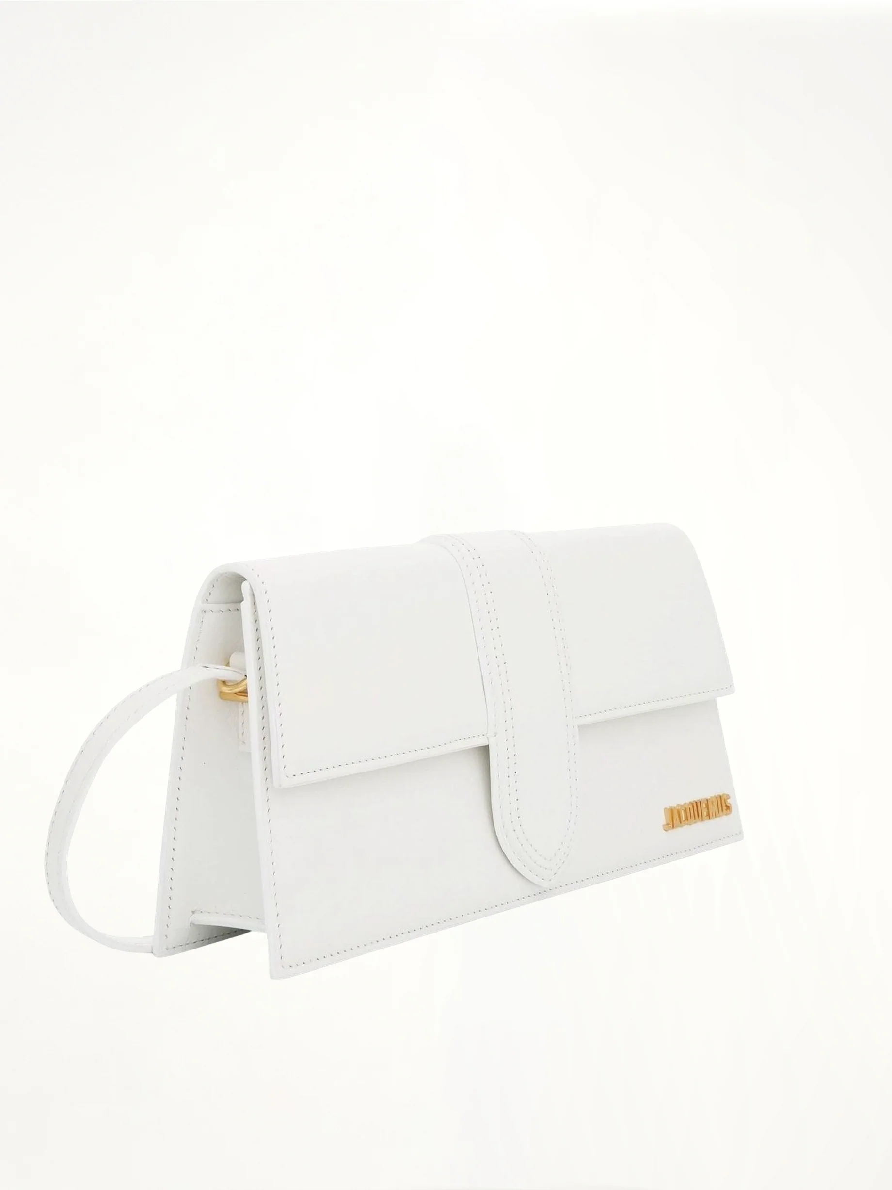 Le Bambino Long Leather Bag in White - Image 2