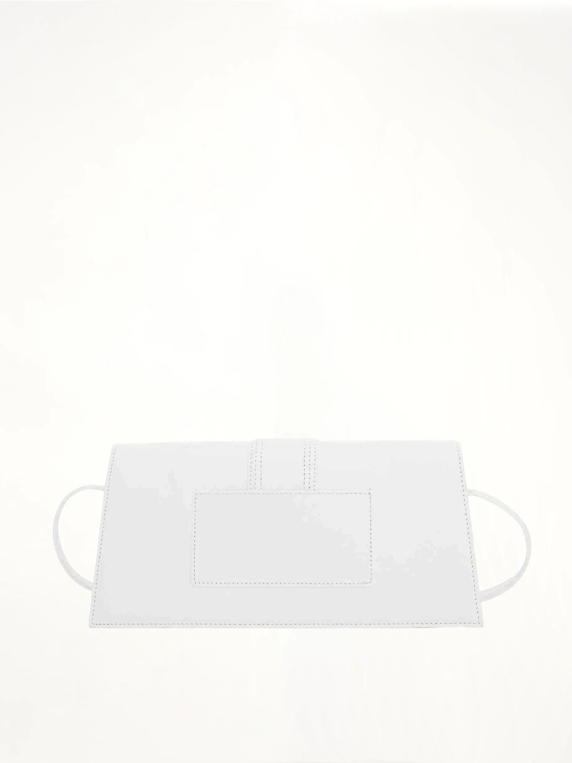 Le Bambino Long Leather Bag in White - Image 3