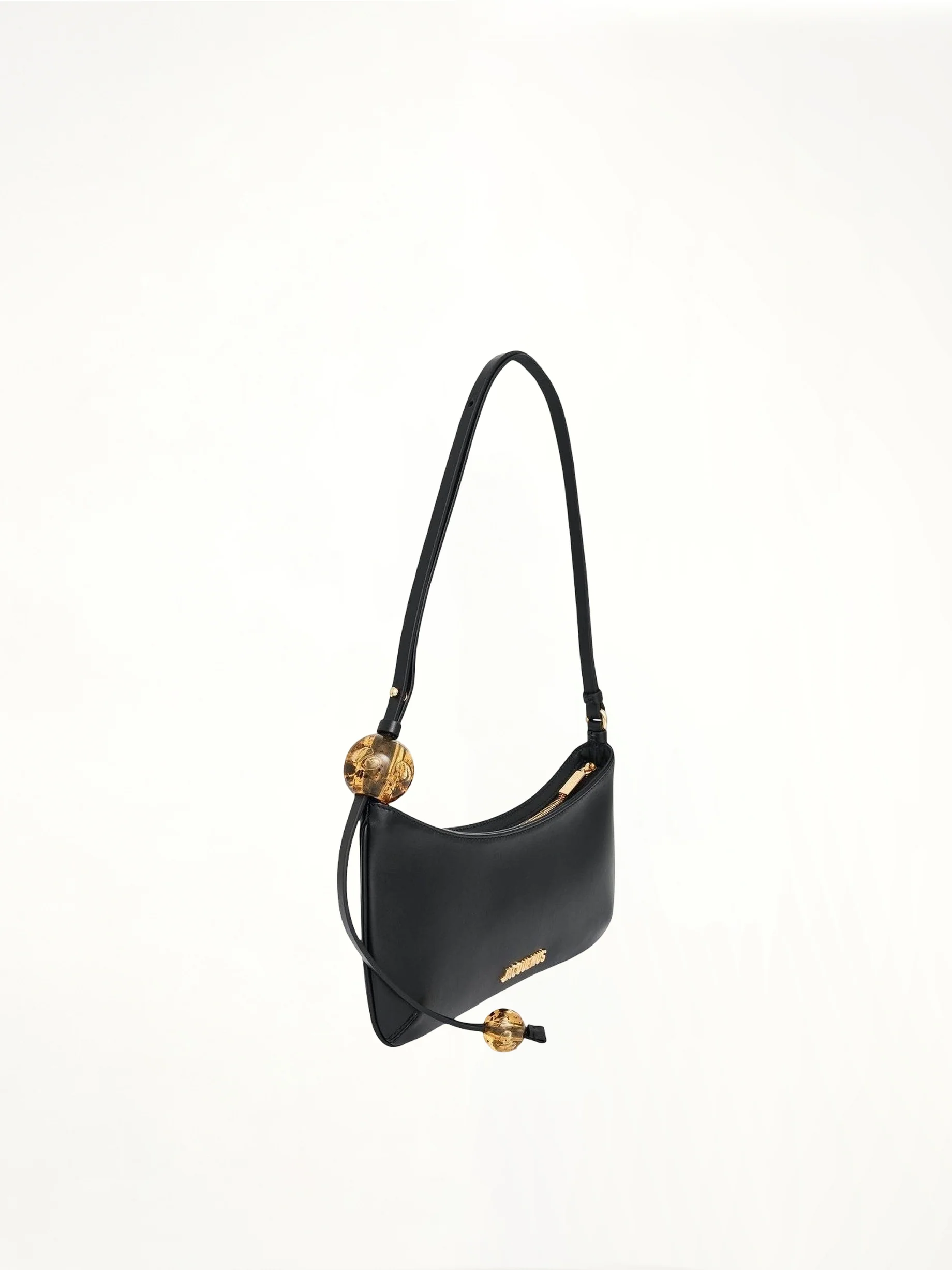 Le Bisou Perle Leather Bag in Black - Image 2