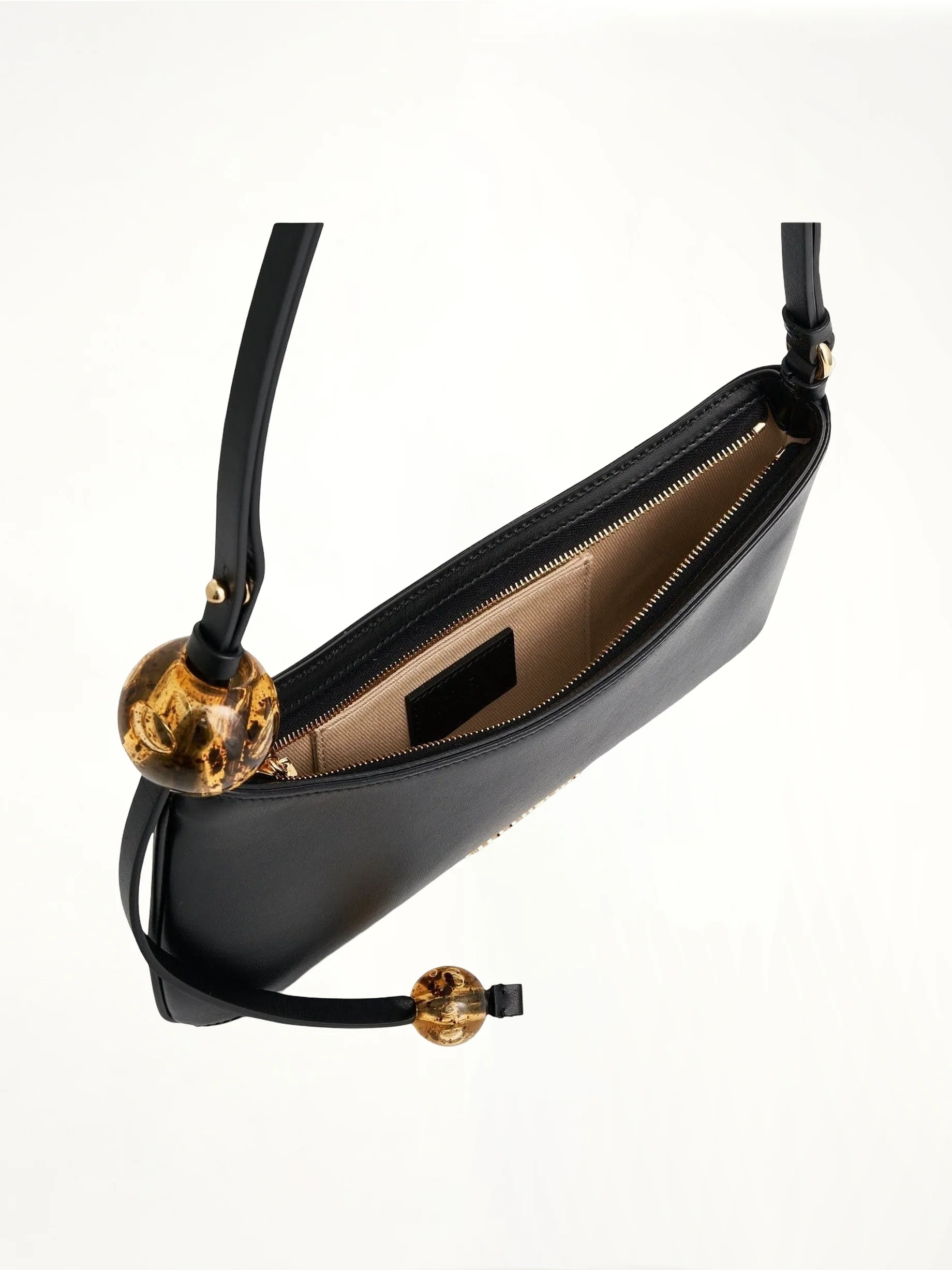 Le Bisou Perle Leather Bag in Black - Image 4