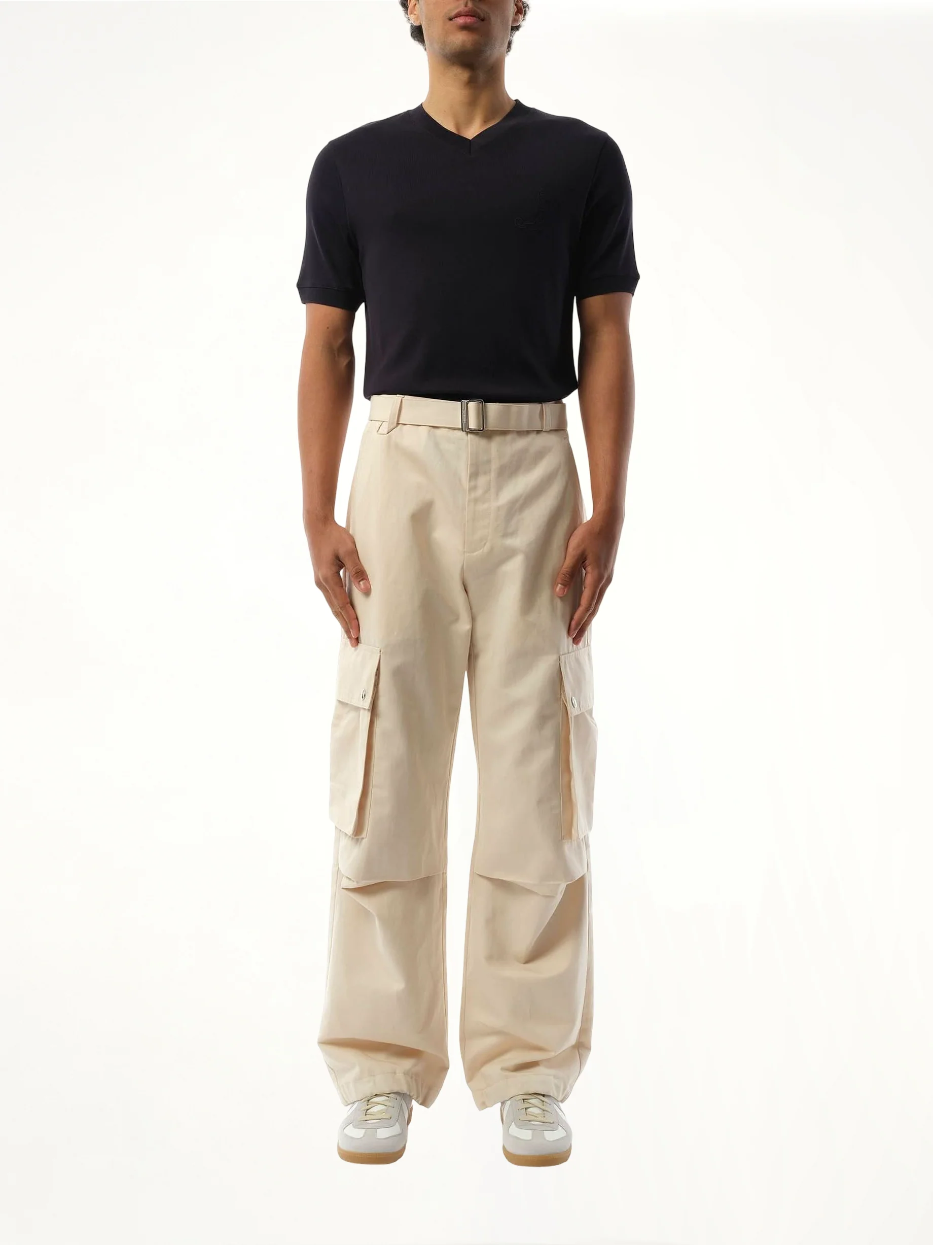 Le Cargo Pants in Beige - Image 4