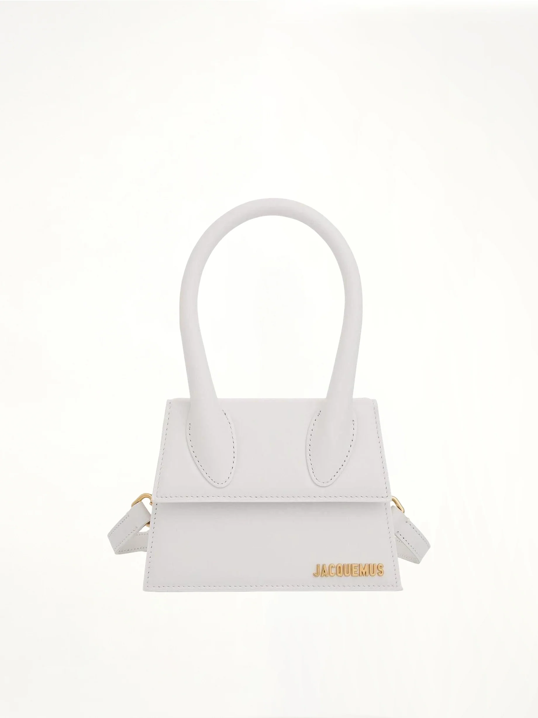 Le Chiquito Moyen Leather Bag in White