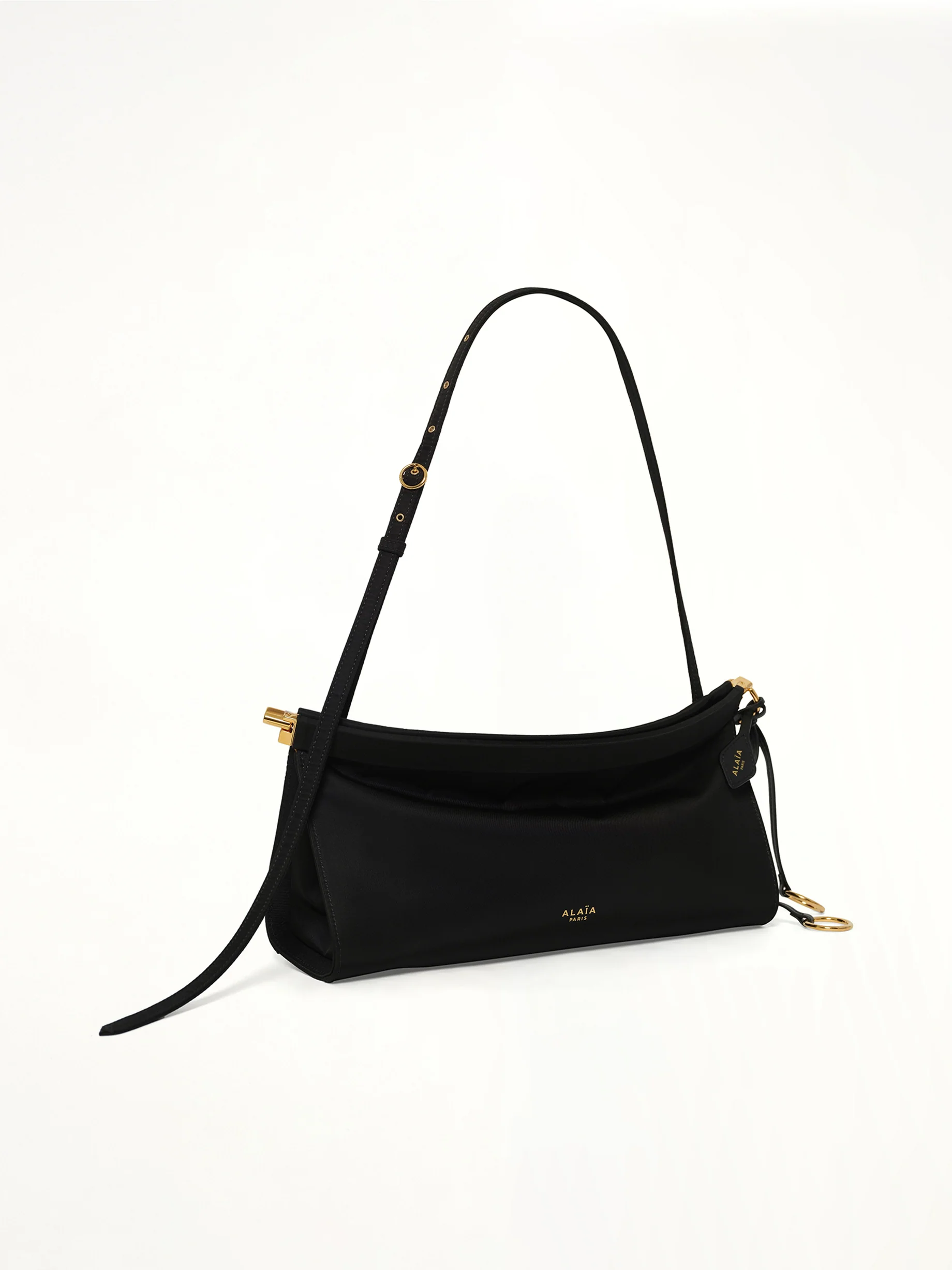 Le Click East West Nylon Shoulder Bag in Black - Image 2
