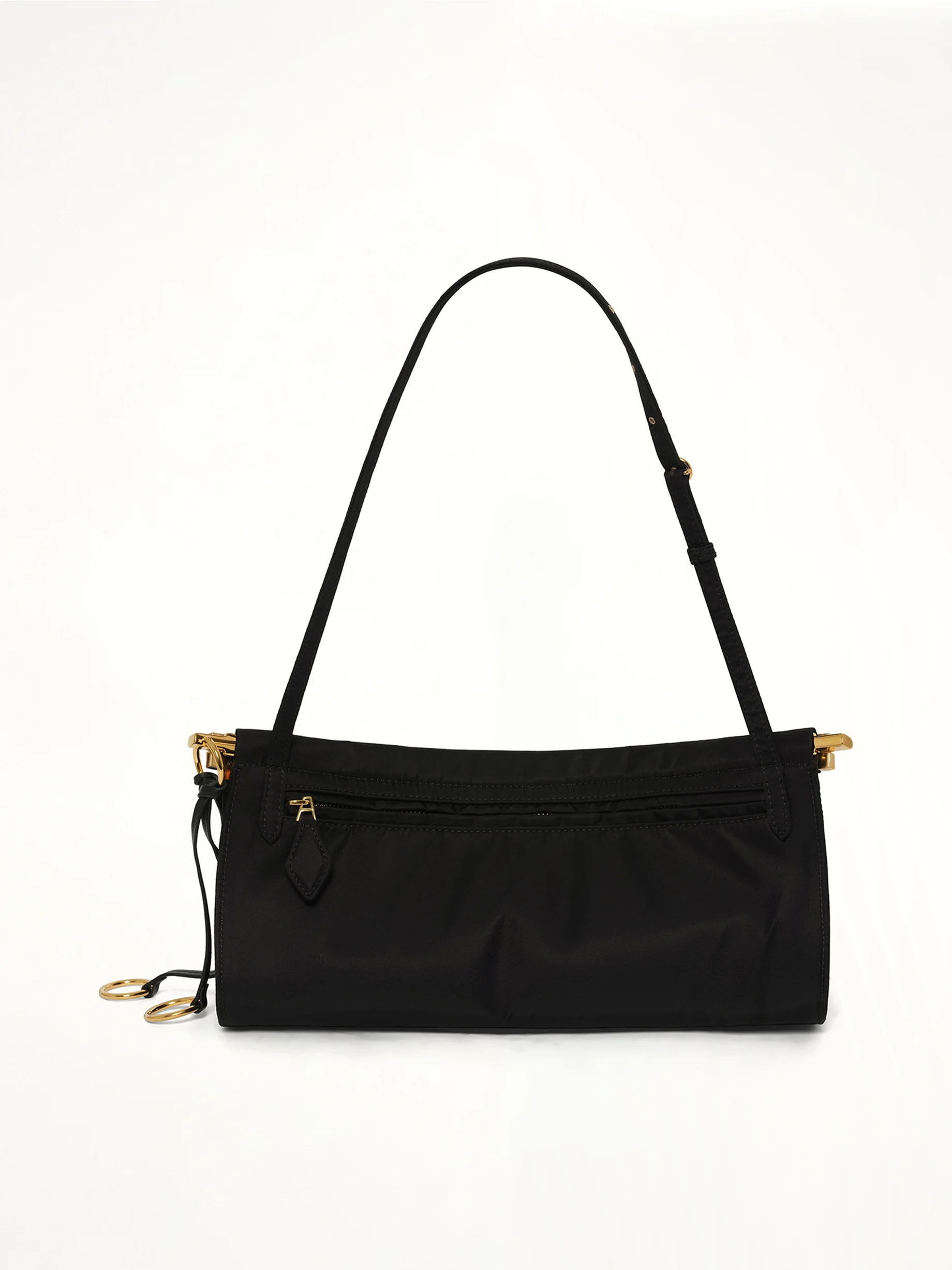 Le Click East West Nylon Shoulder Bag in Black - Image 5