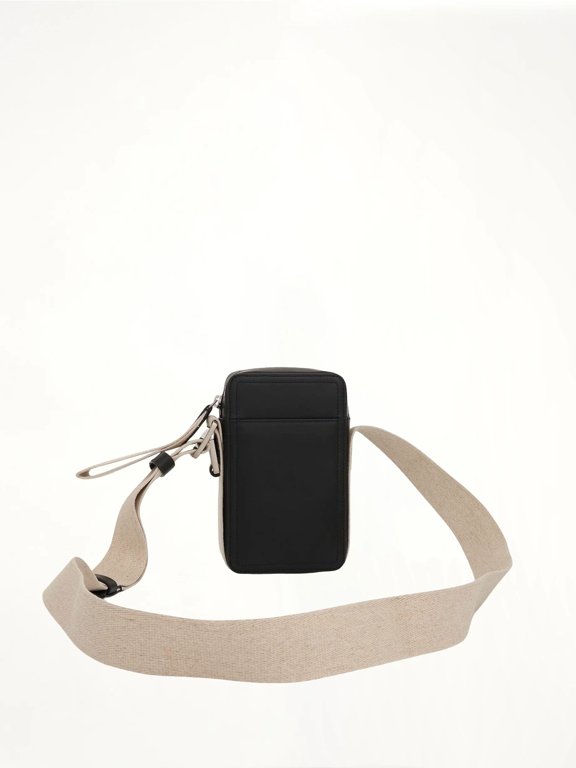 Le Cuerda Vertical Leather Bag in Black - Image 3
