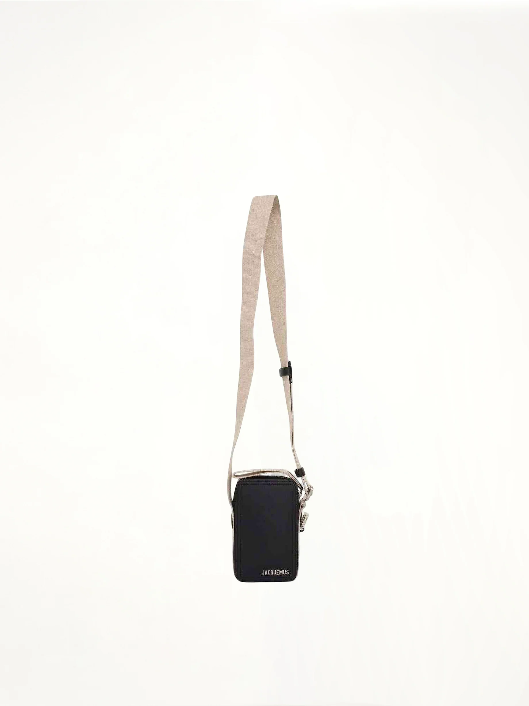 Le Cuerda Vertical Leather Bag in Black - Image 5