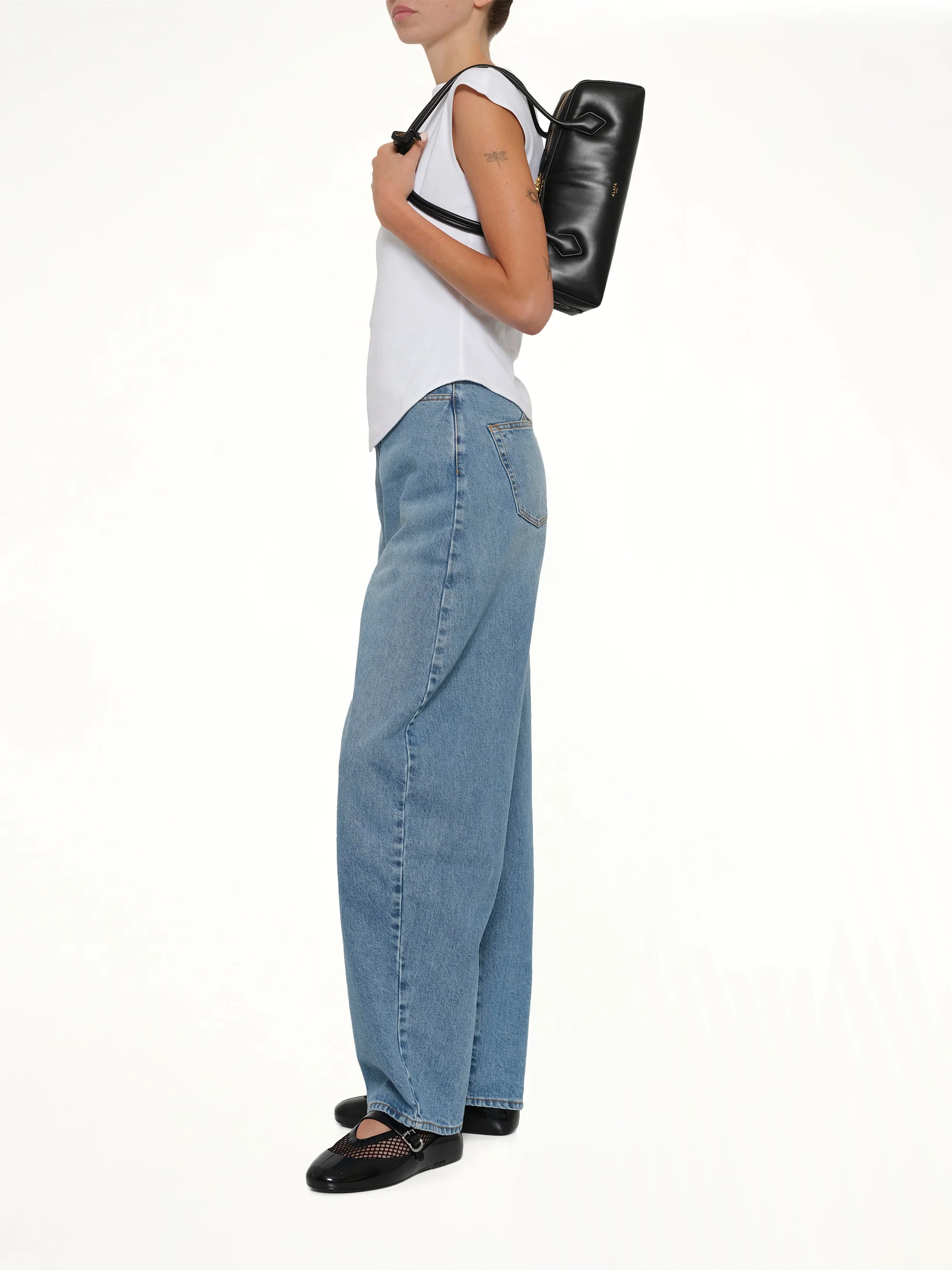 Le Teckel Medium Padded Bag in Black - Image 4