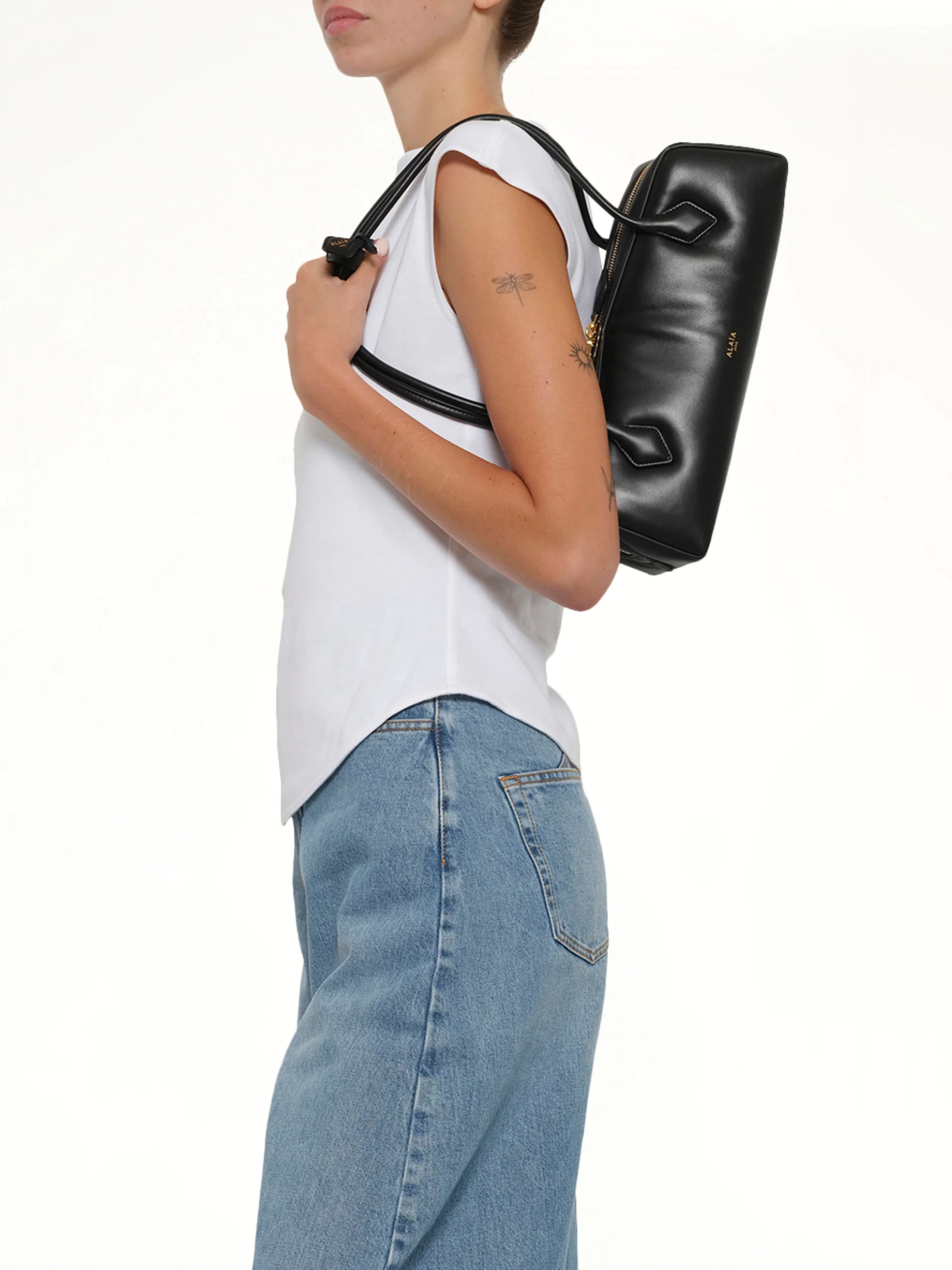 Le Teckel Medium Padded Bag in Black - Image 6