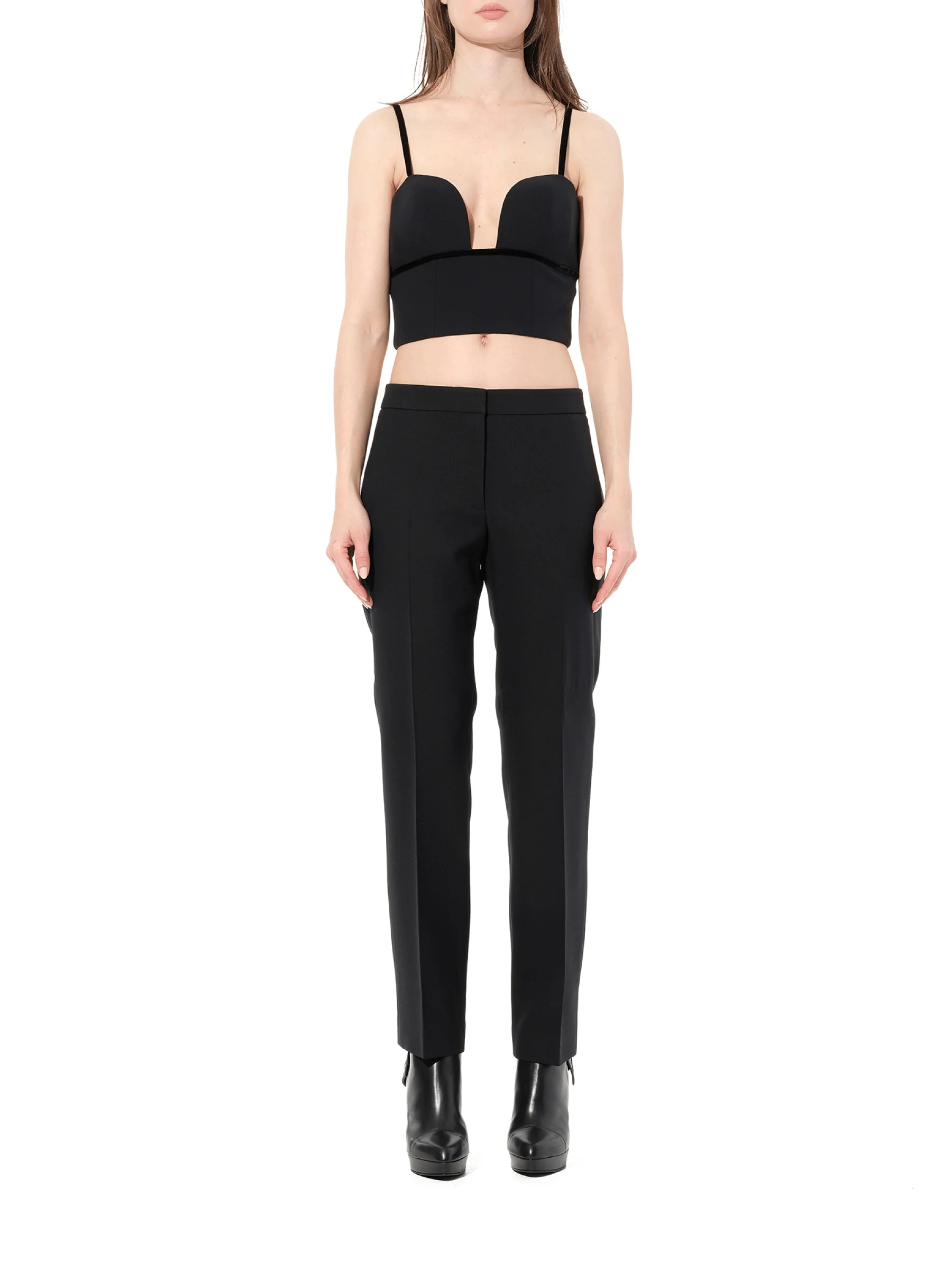 Leaf Crepe Top in Black - Image 4