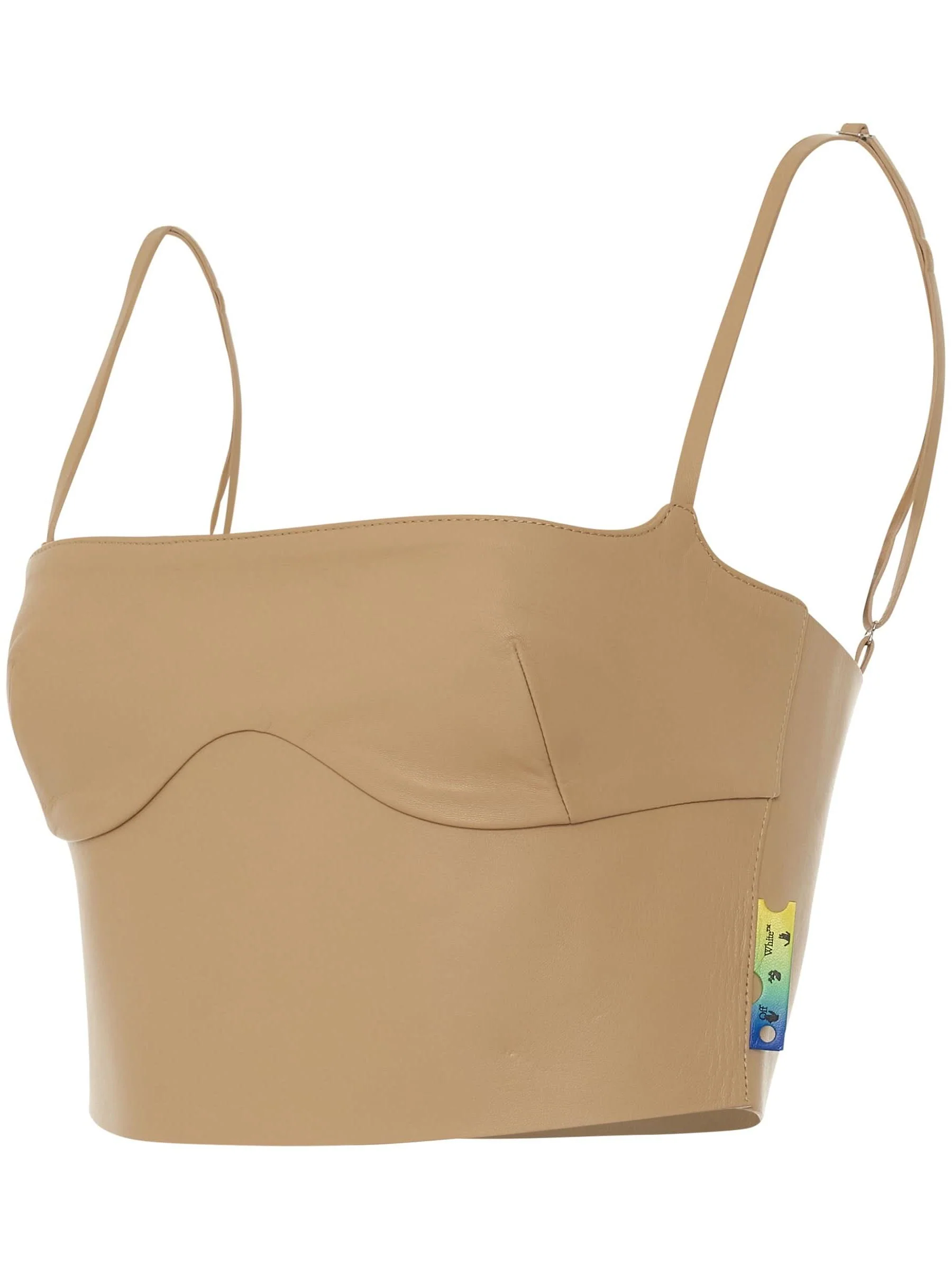 Leather Bustier in Camel - Image 2