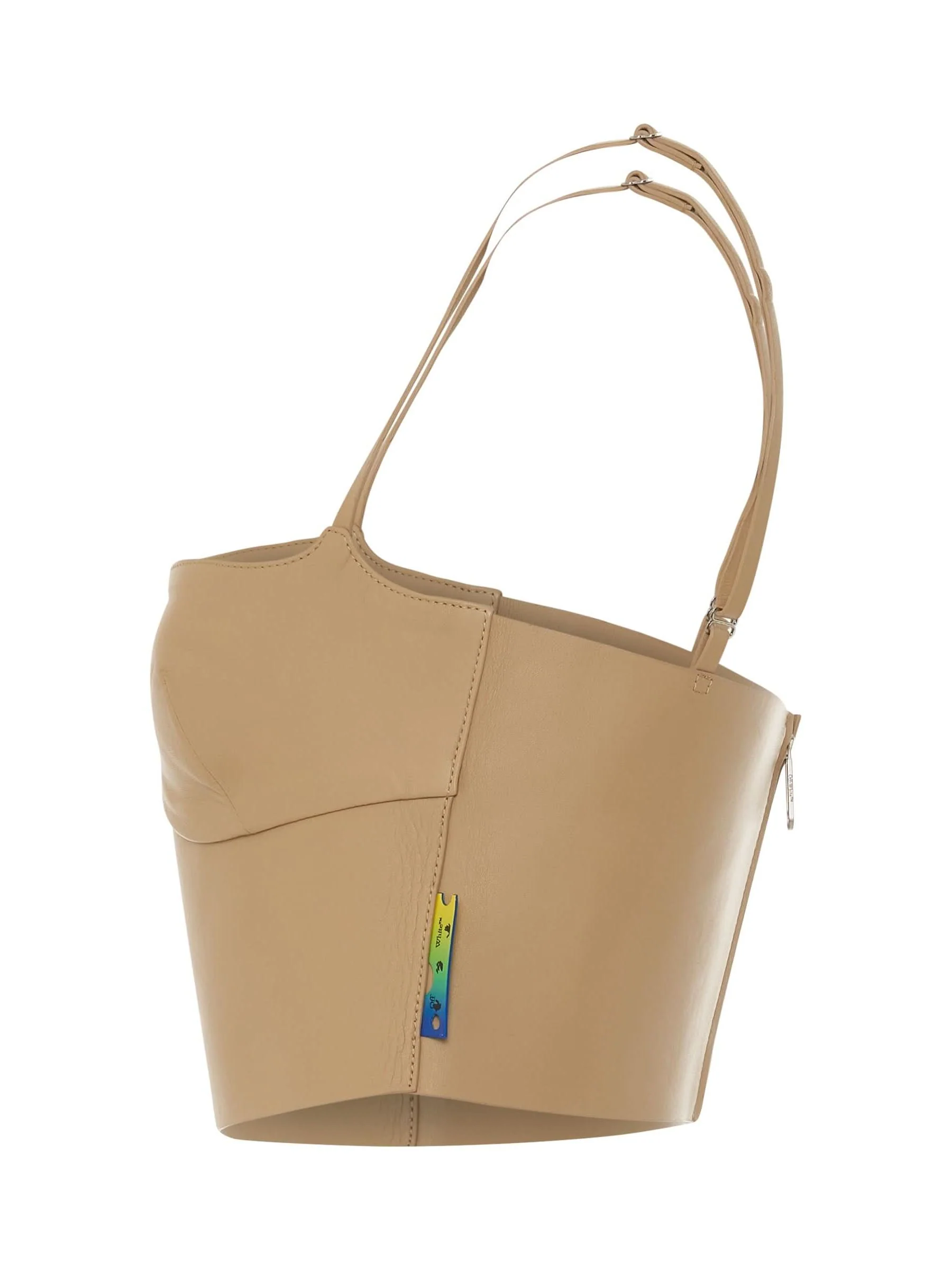 Leather Bustier in Camel - Image 3