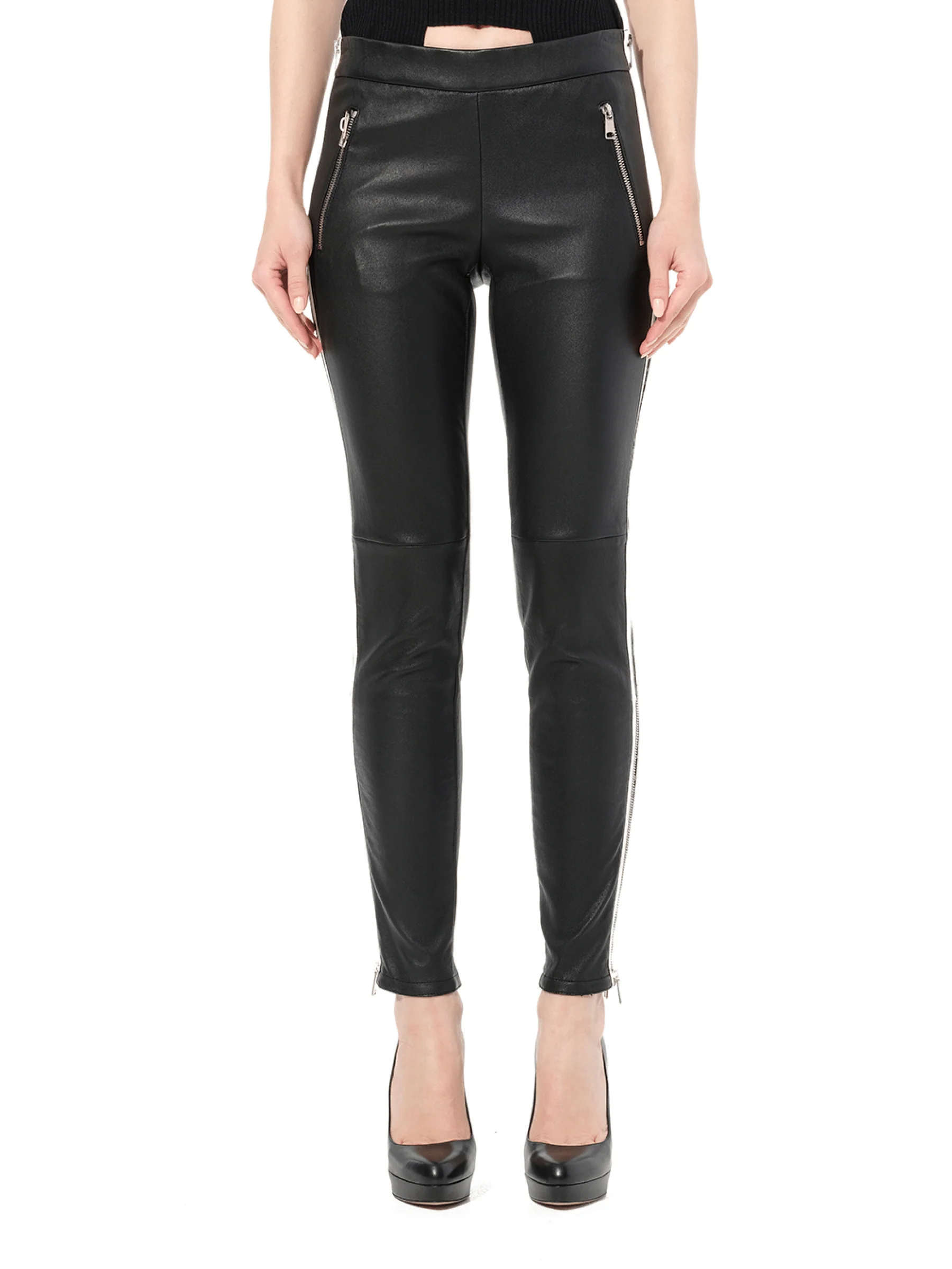 Leather Leggings in Black