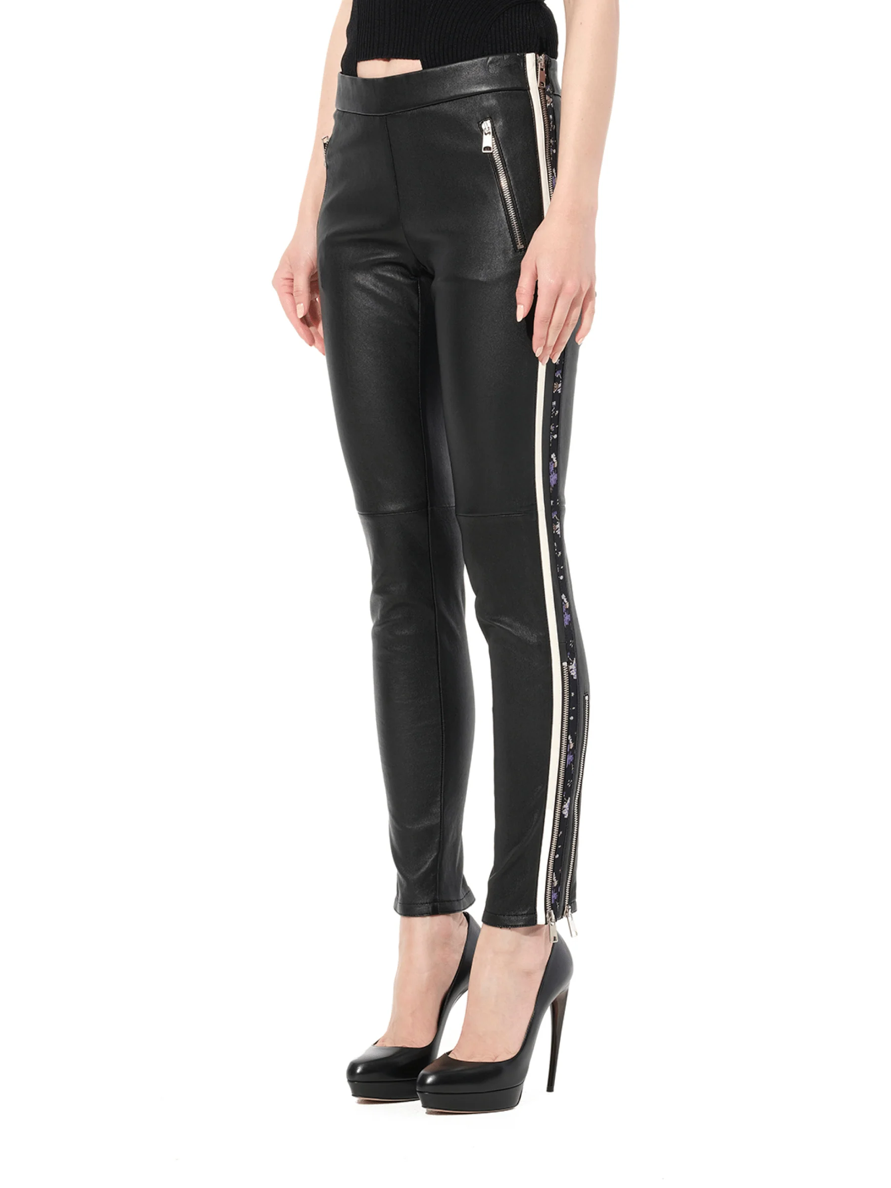 Leather Leggings in Black - Image 5