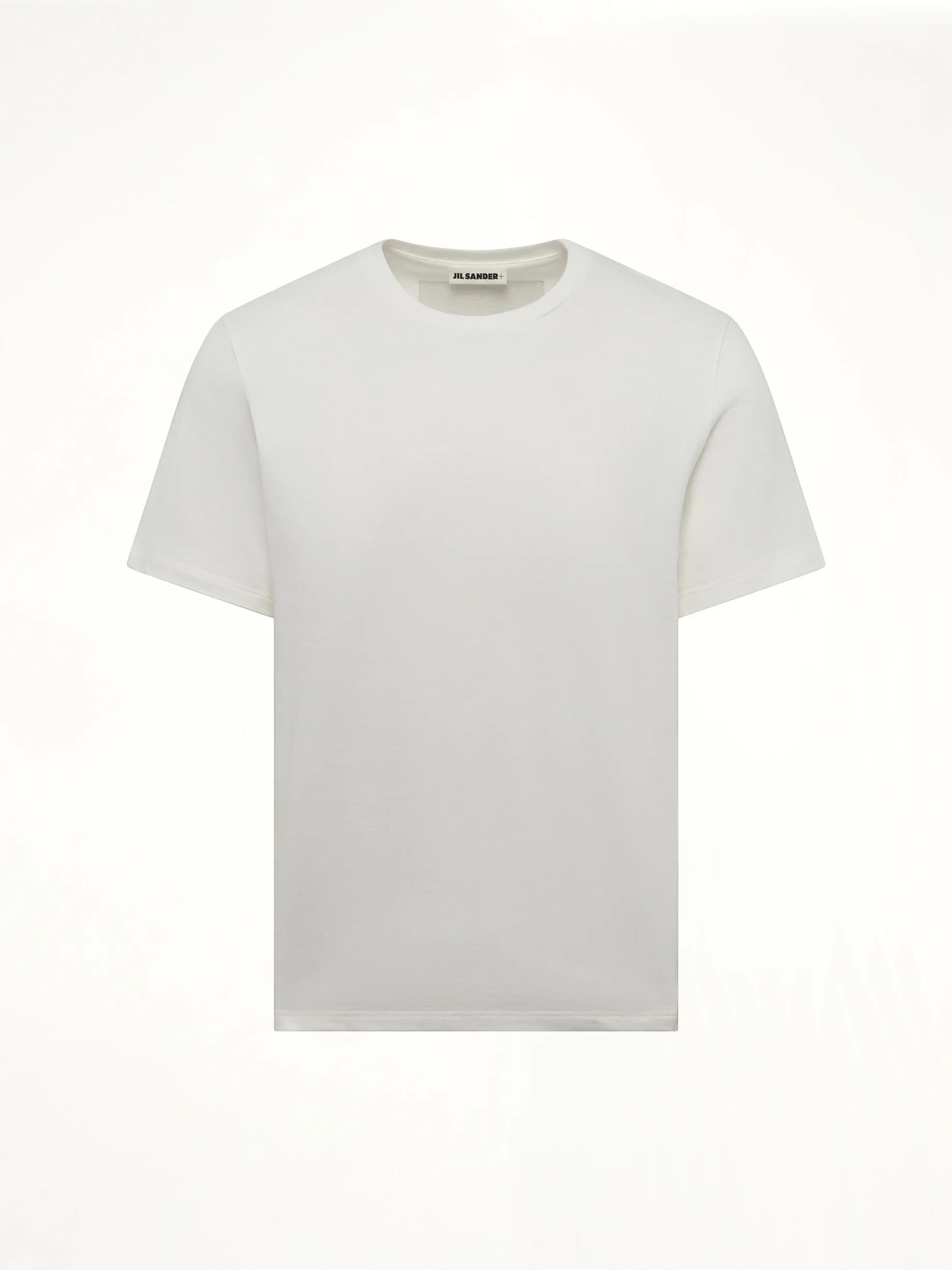 Leather Patch T-Shirt in Porcelain - Image 2