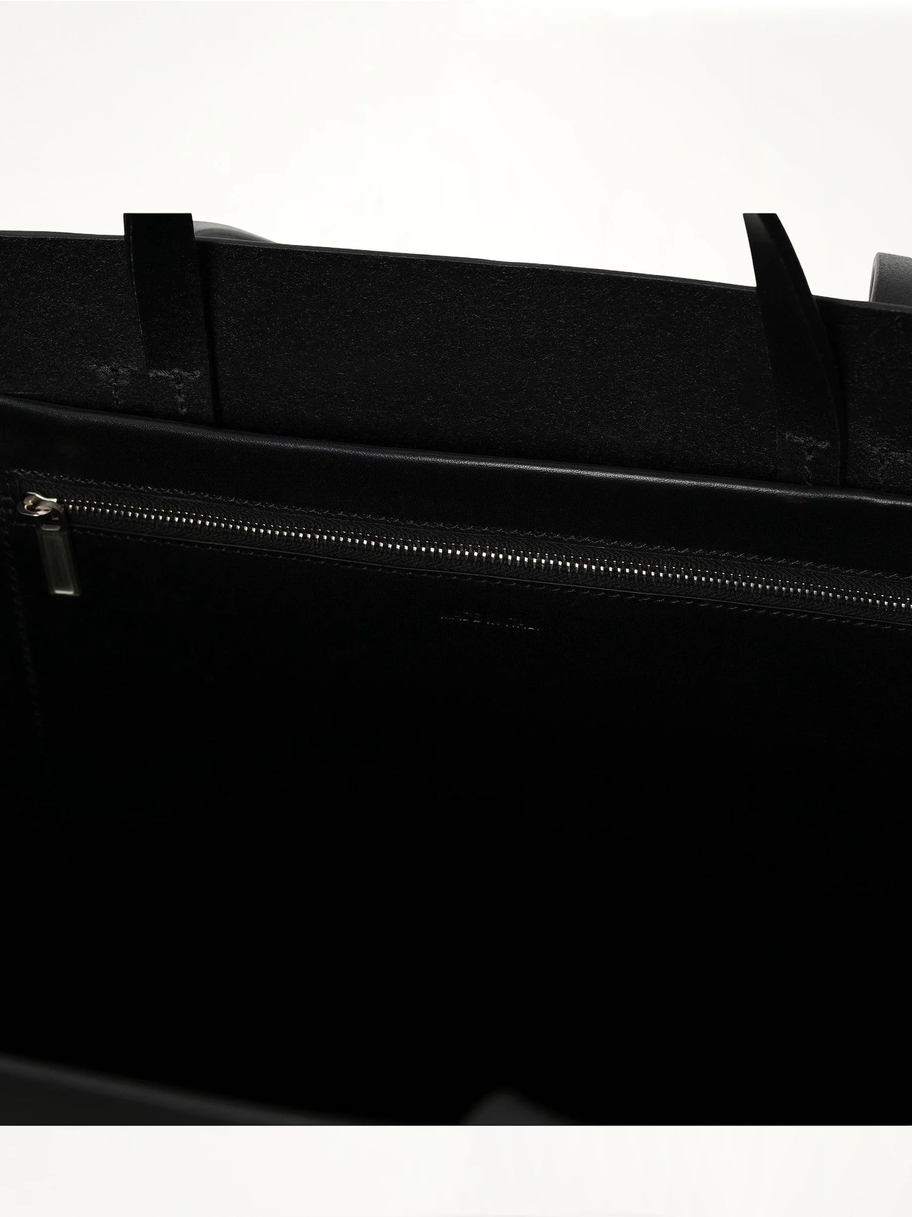 Leather Shopper Bag in Black - Image 3