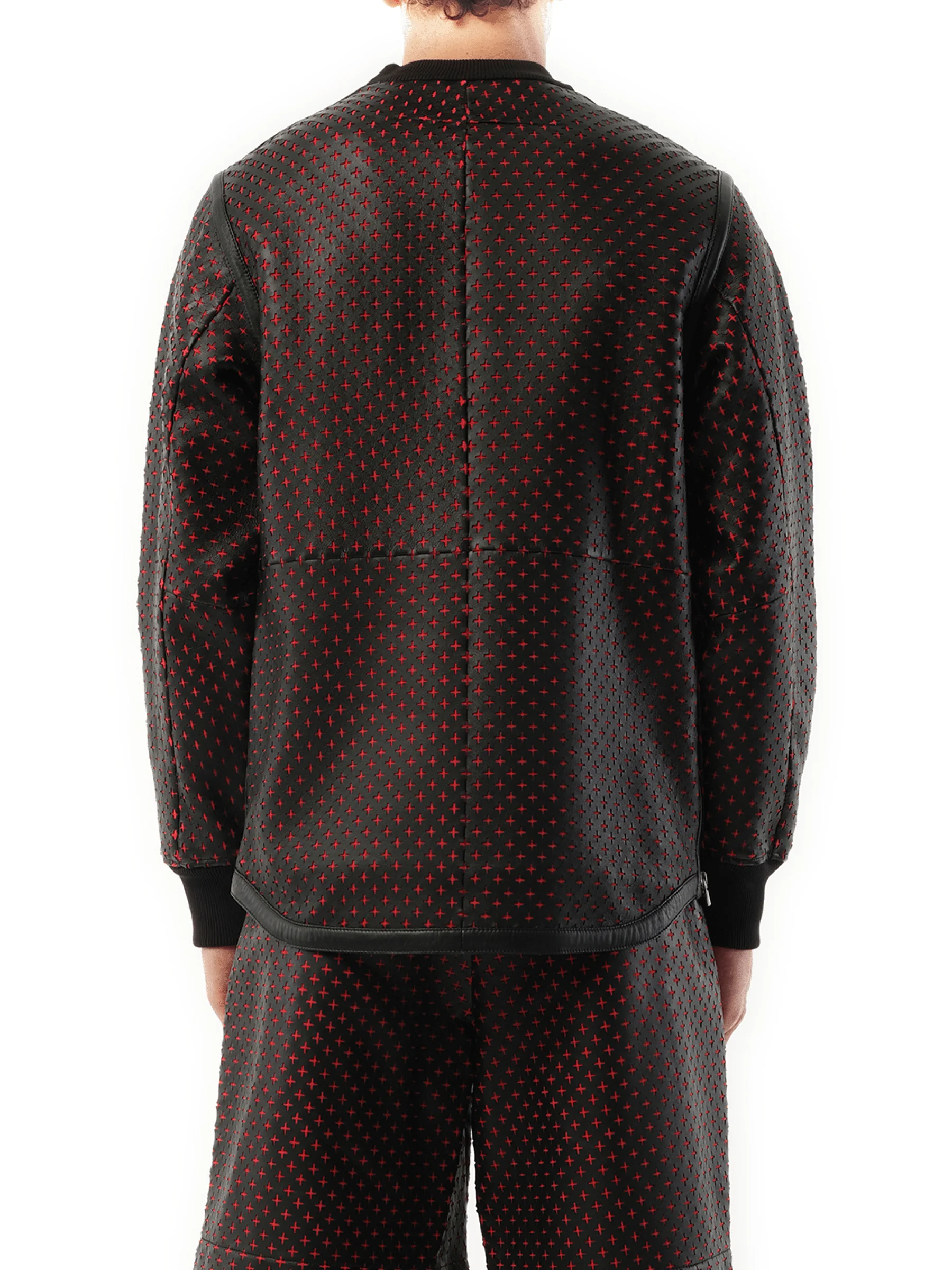 Leather Sweatshirt in Black - Image 6
