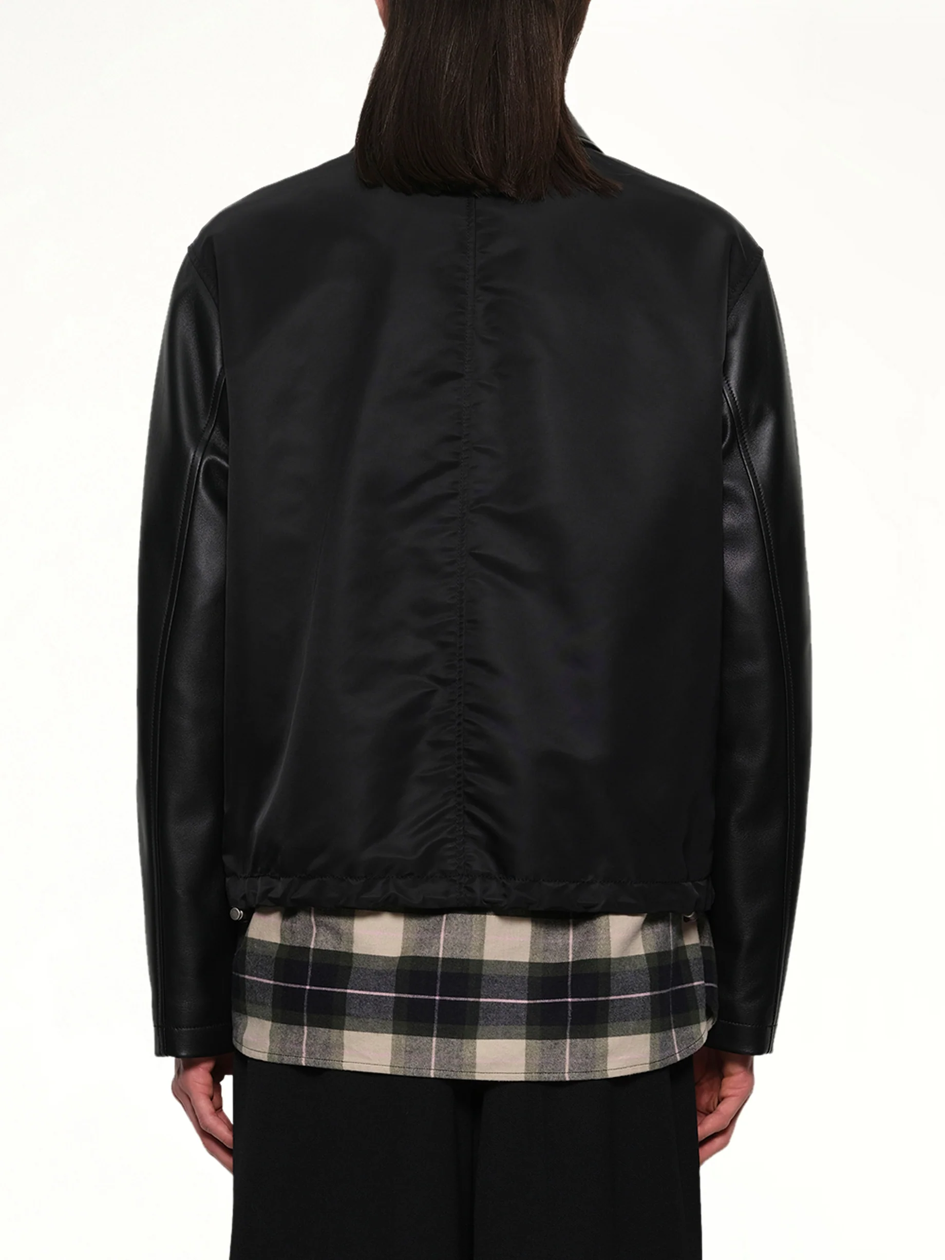 Leather Workwear Jacket in Black - Image 5