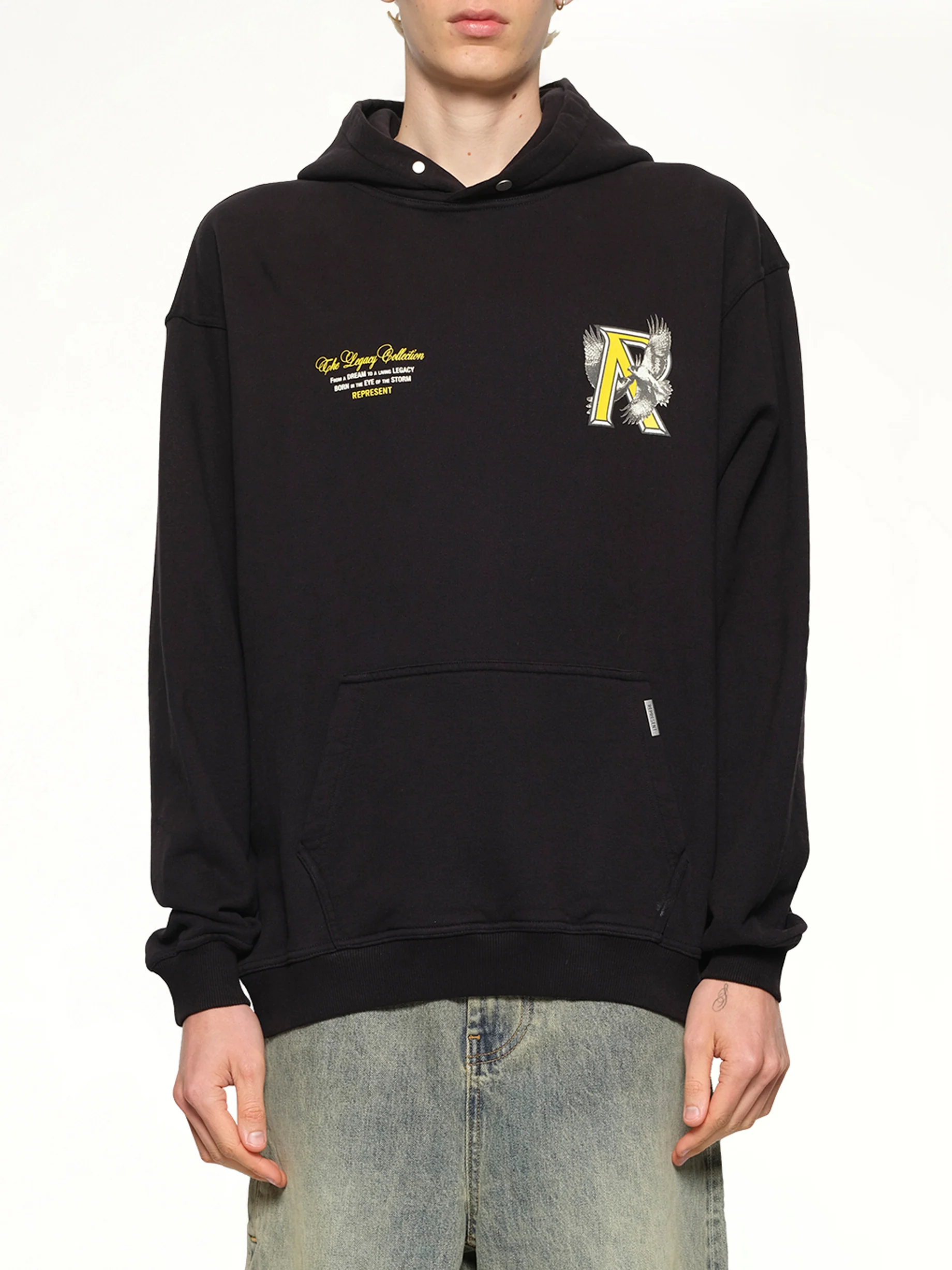 Legacy Falcon Hoodie in Jet Black