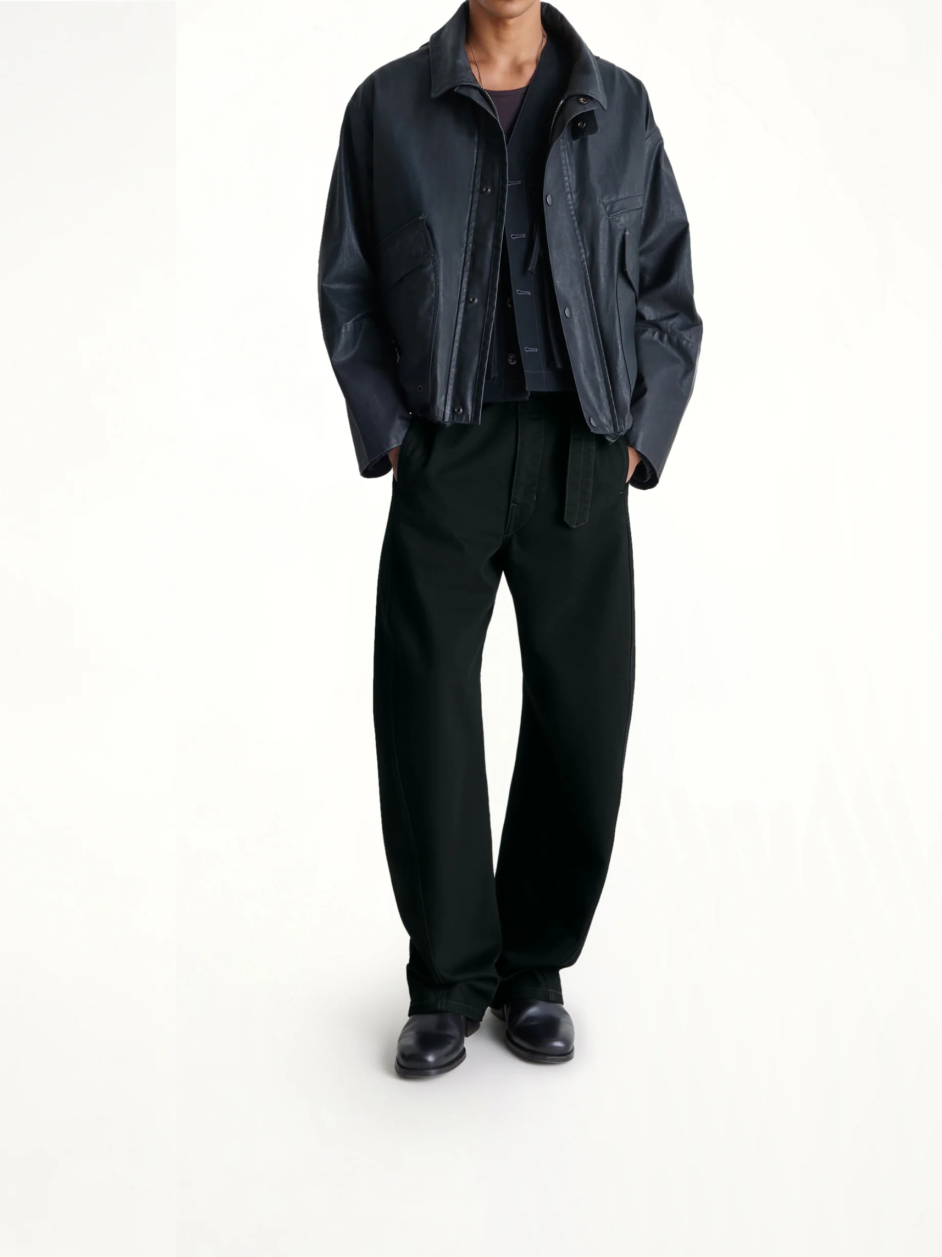 Twisted Belted Pants in Black - Image 4